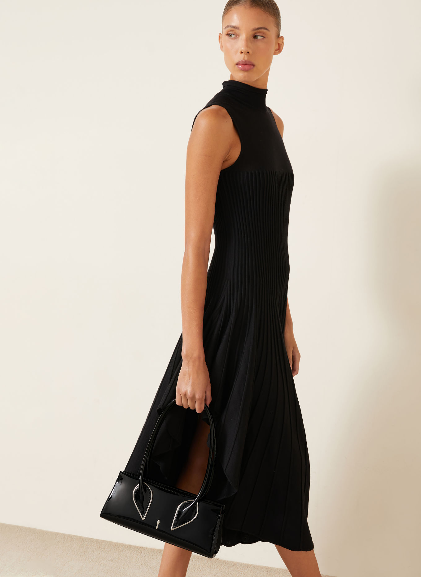 Christian Louboutin VENUS Shoulder Bag: BLACK / SILVER