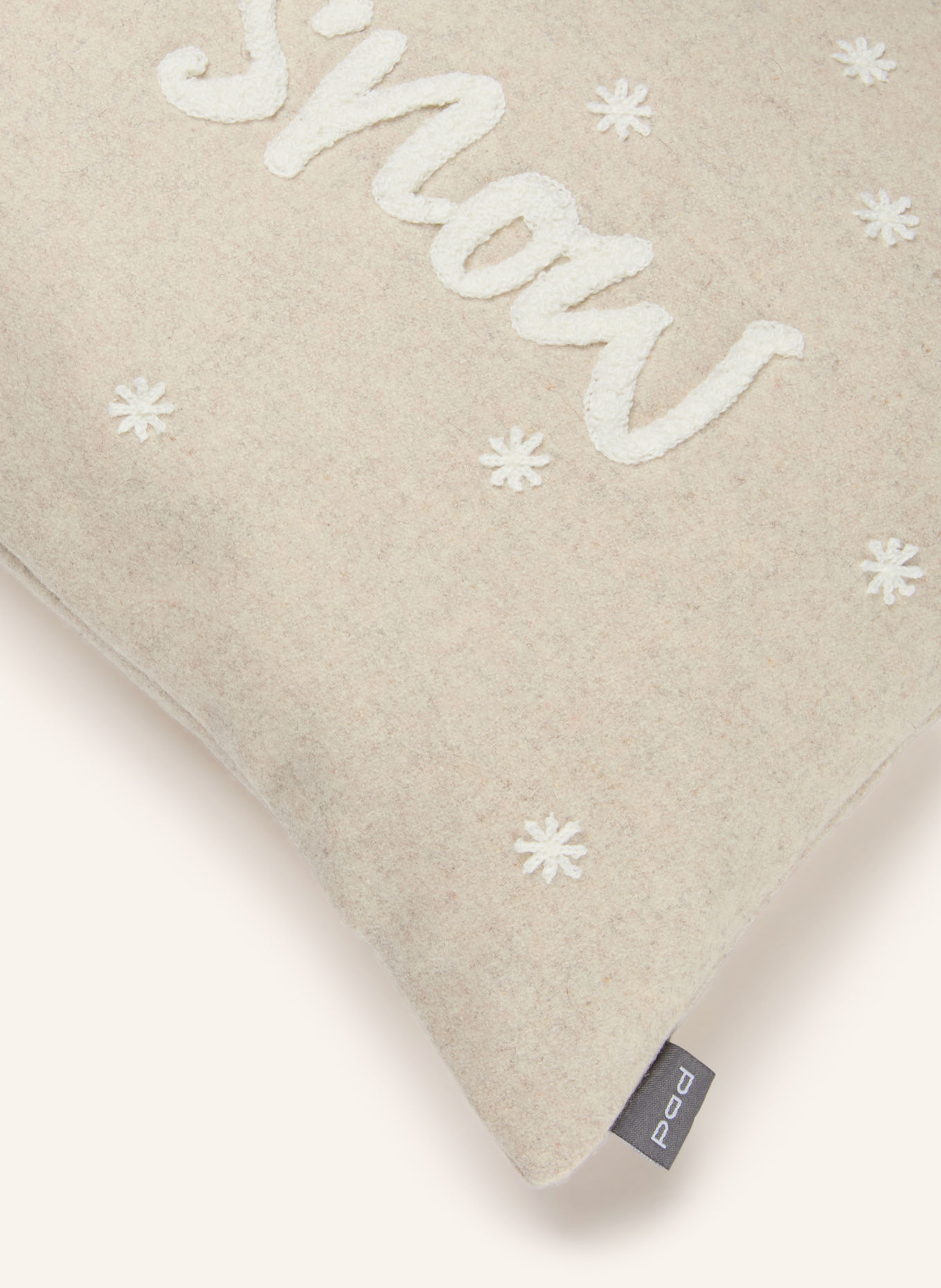 PAD Sierkussenhoes LETITSNOW: BEIGE / CRÈME