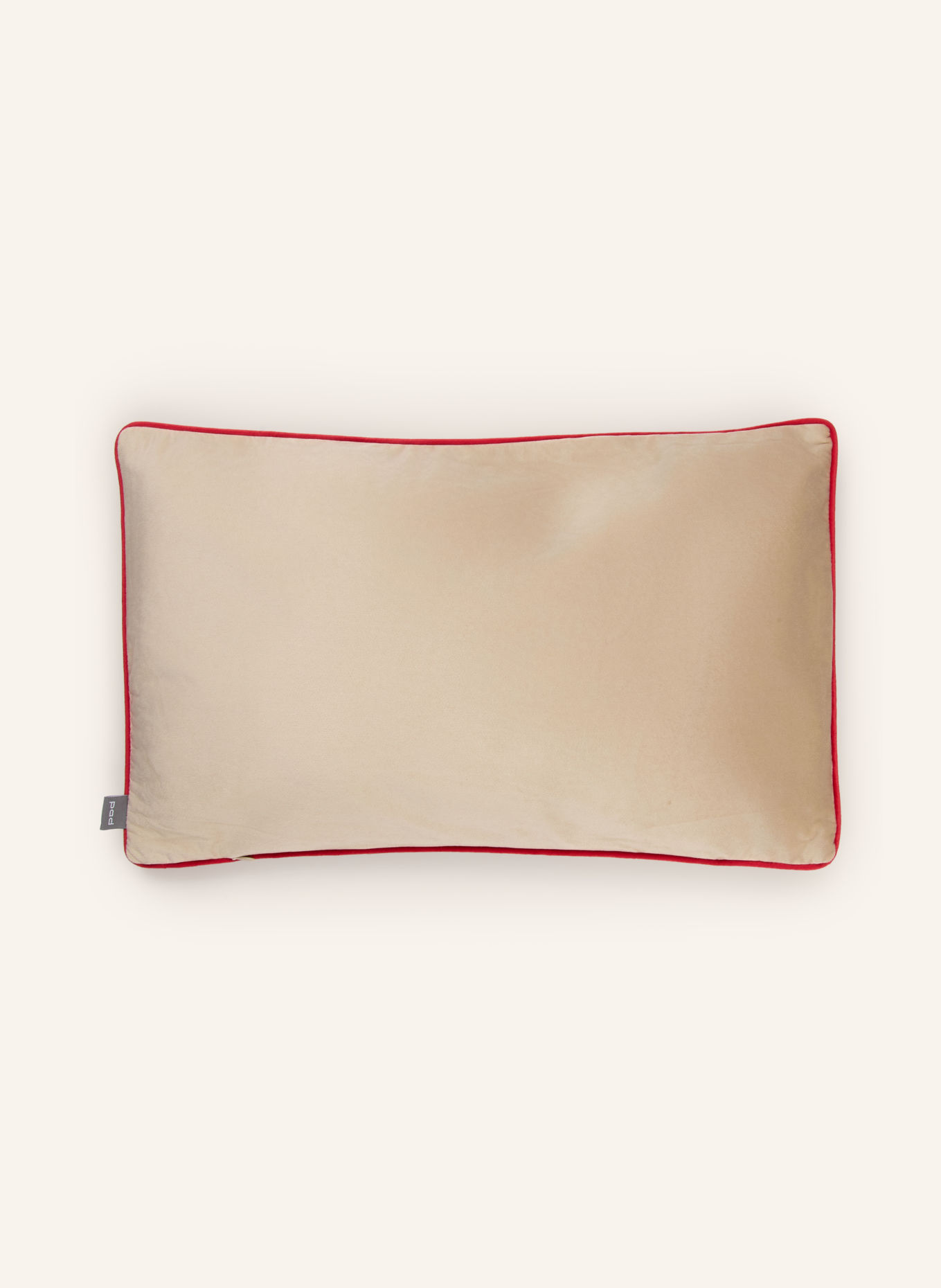 PAD Sierkussenhoes CANDYCANE van fluweel: DONKERGROEN / BEIGE / DONKERROOD