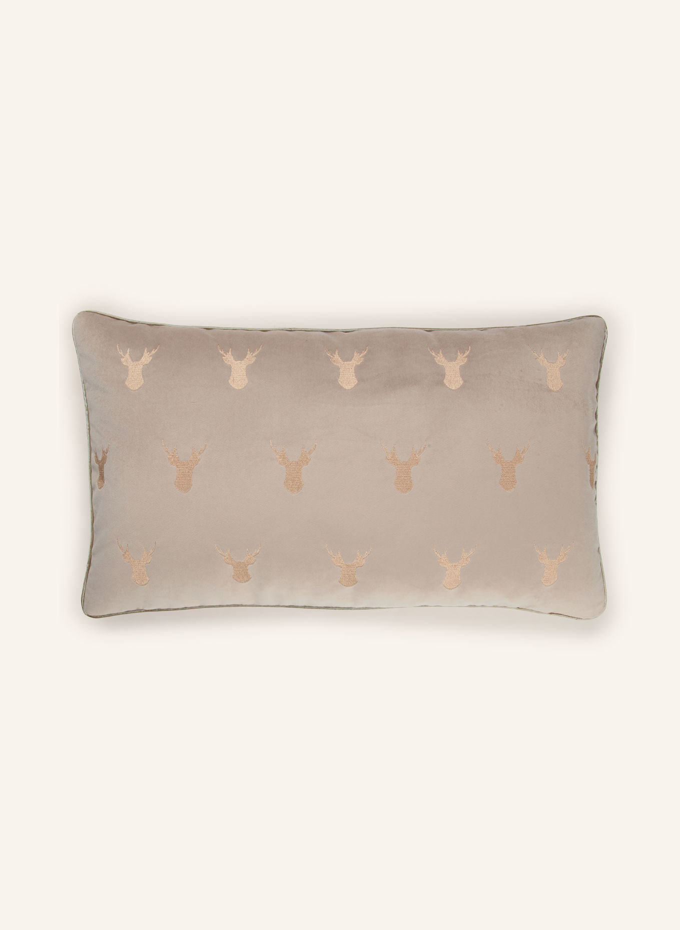 PAD Sierkussenhoes ELK van fluweel: BEIGE / CAMEL