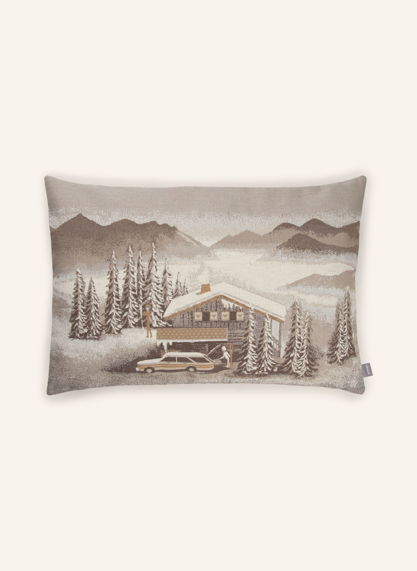 PAD Sierkussenhoes RESORT: TAUPE / CRÈME / DONKERGRIJS