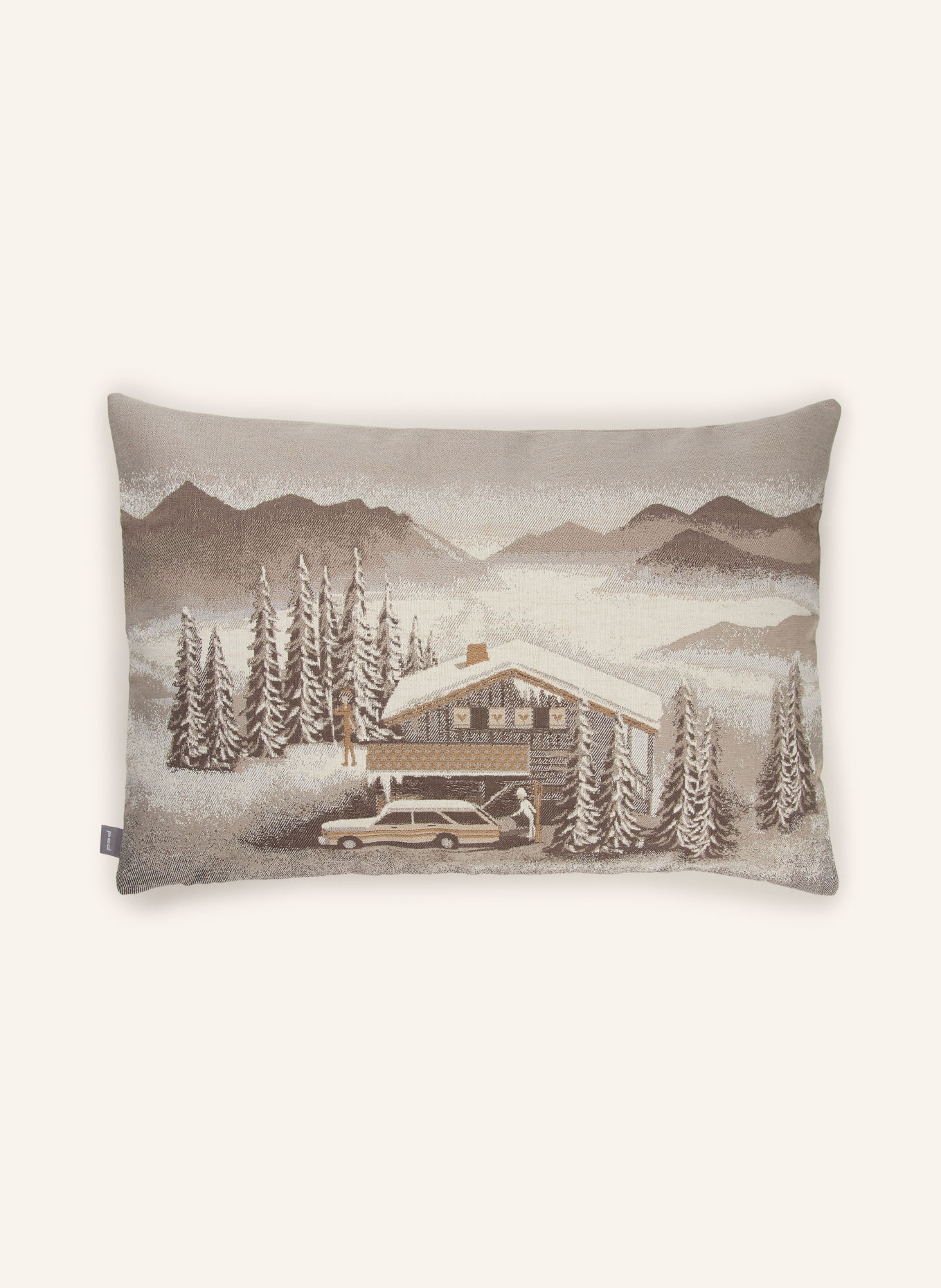 PAD Sierkussenhoes RESORT: TAUPE / CRÈME / DONKERGRIJS