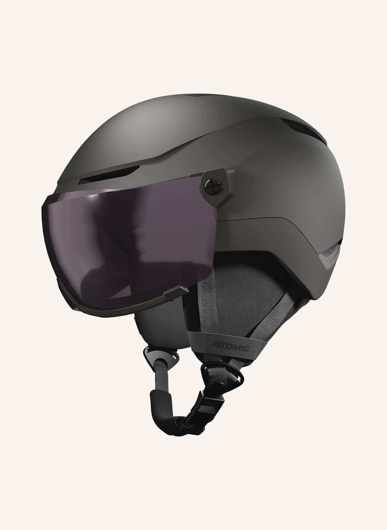ATOMIC Skihelm REVENT VISOR JR: ZWART / ZILVER