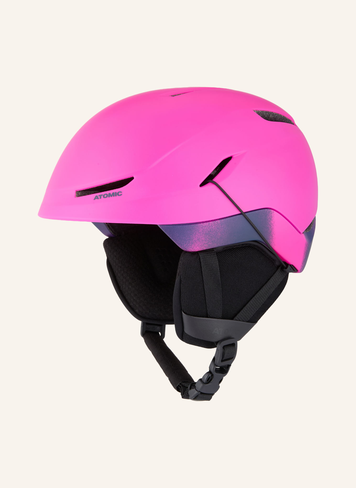 ATOMIC Skihelm REVENT JR: NEONROZE / DONKERPAARS
