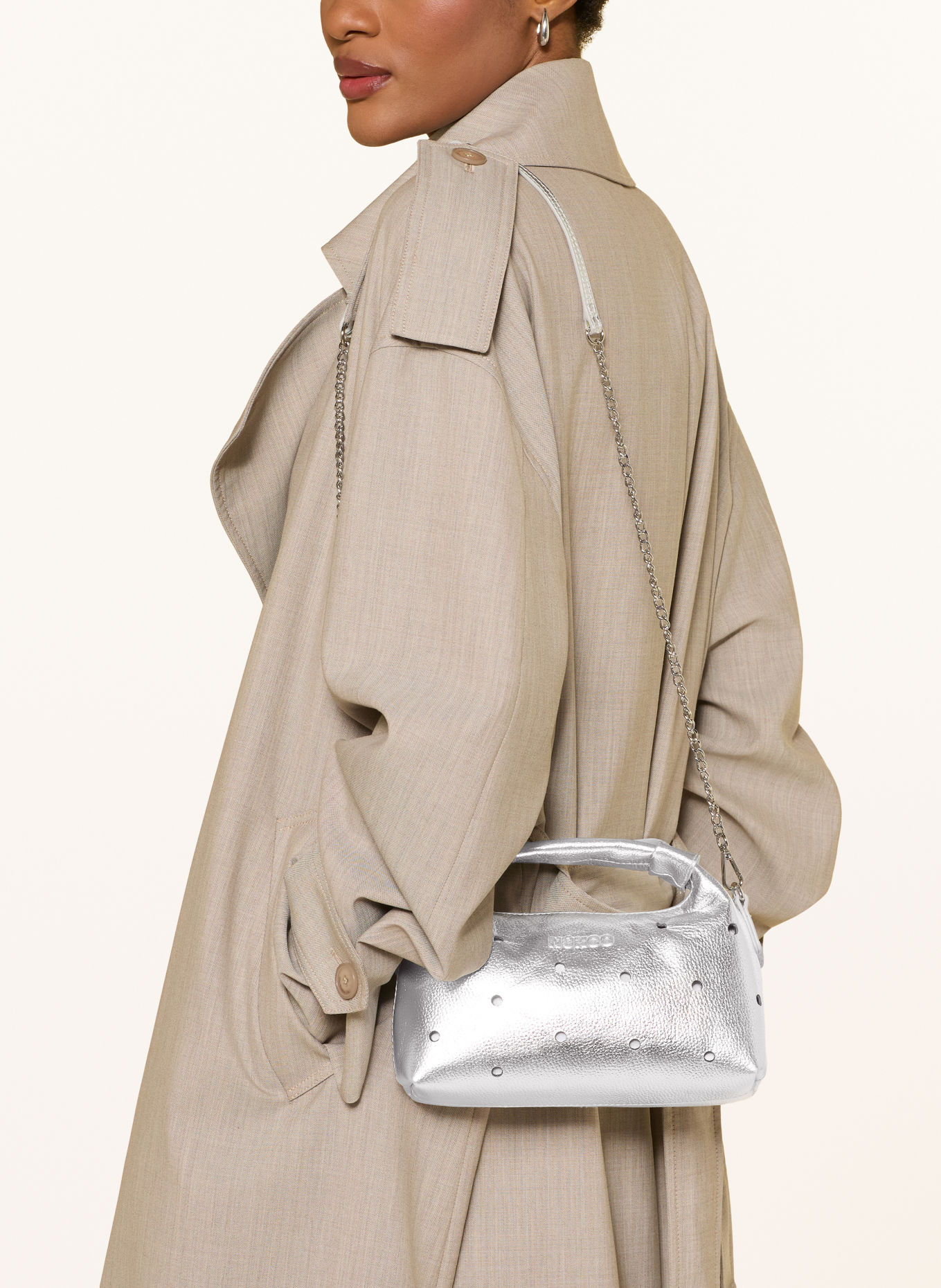 NÚNOO DANDY MINI Handbag: SILVER