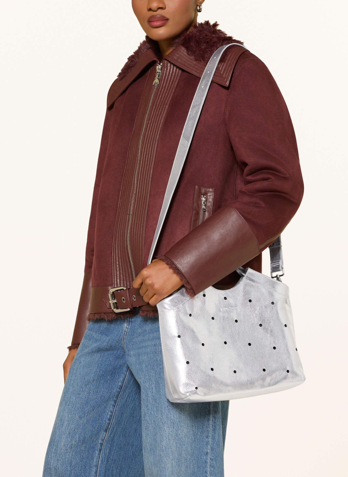 NÚNOO BELLIS SMALL Handbag: SILVER