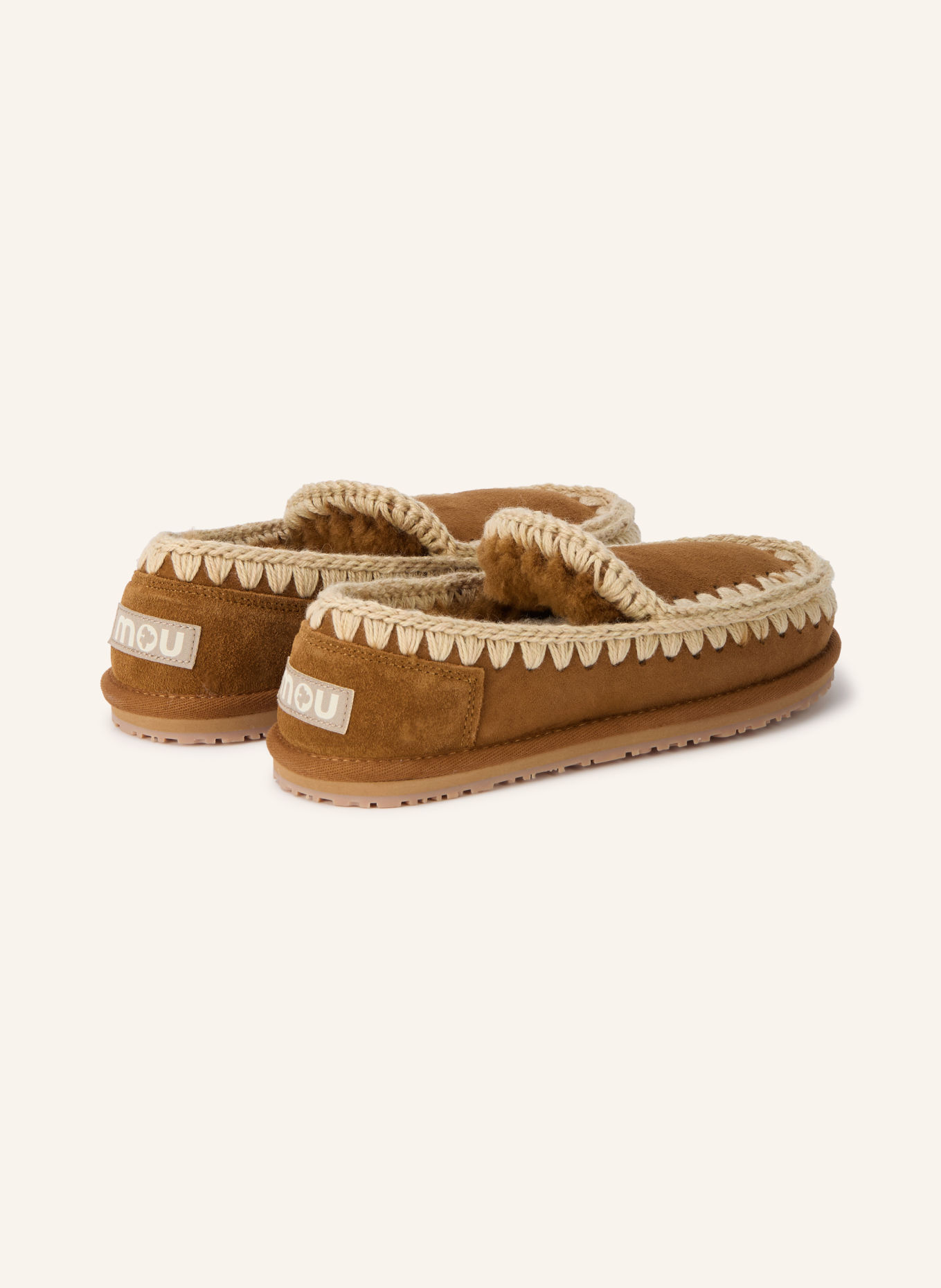 mou Slippers: COGNAC / LIGHT BROWN