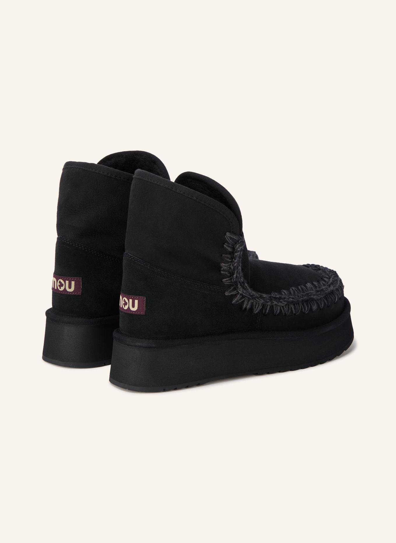 mou Plateau-Boots: ZWART