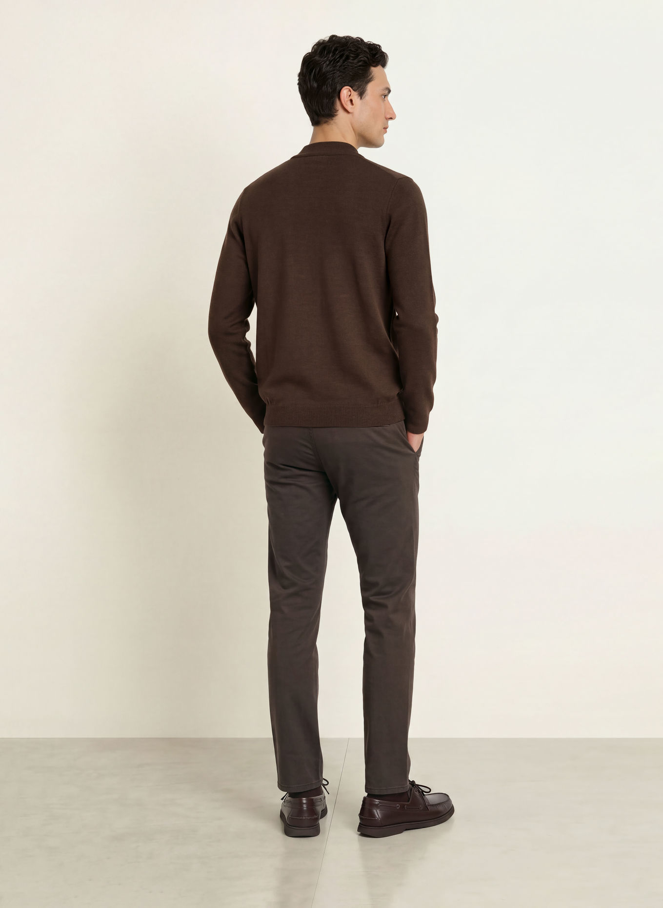 RAGMAN Cardigan: DARK BROWN