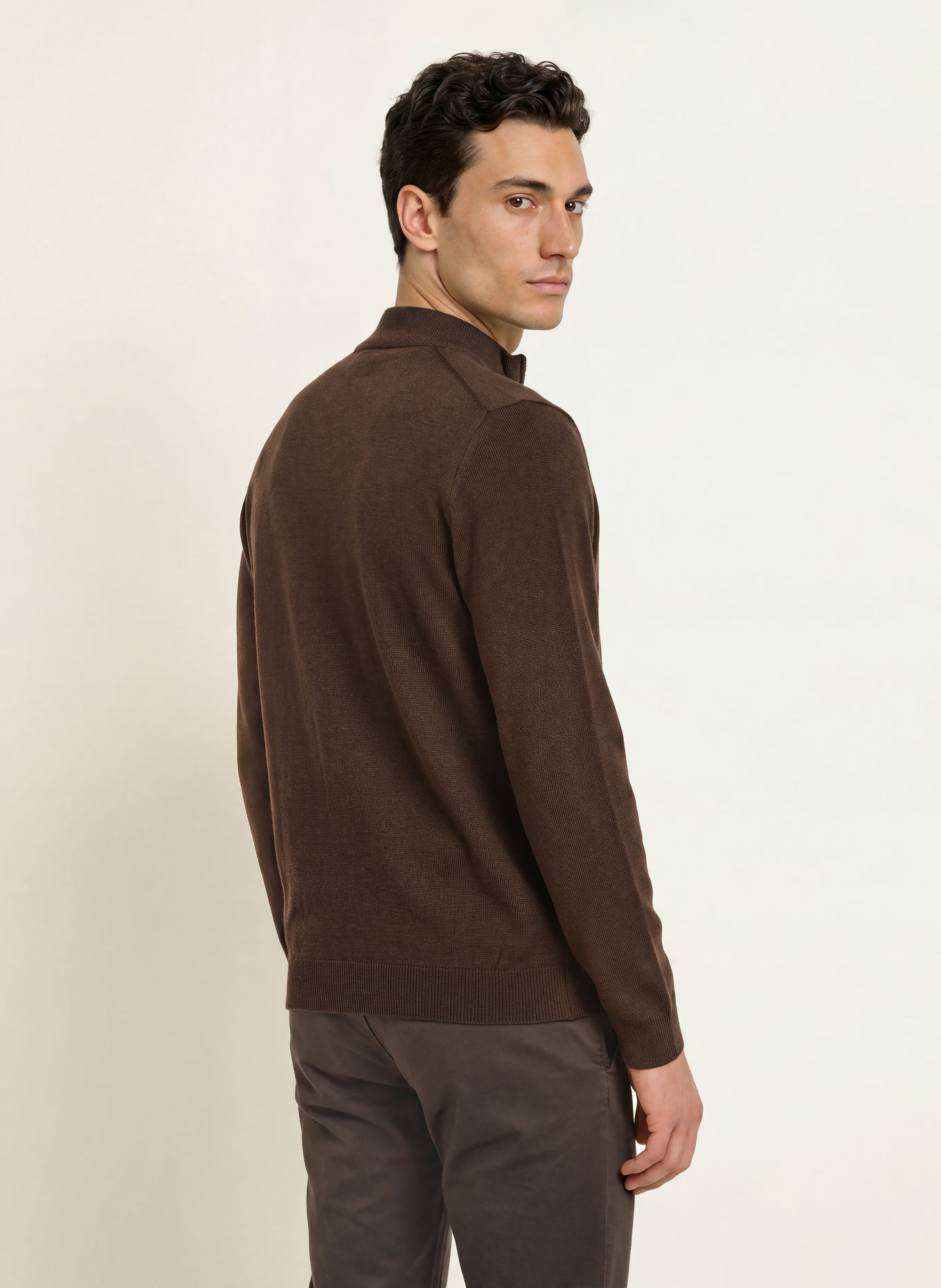 RAGMAN Cardigan: DARK BROWN