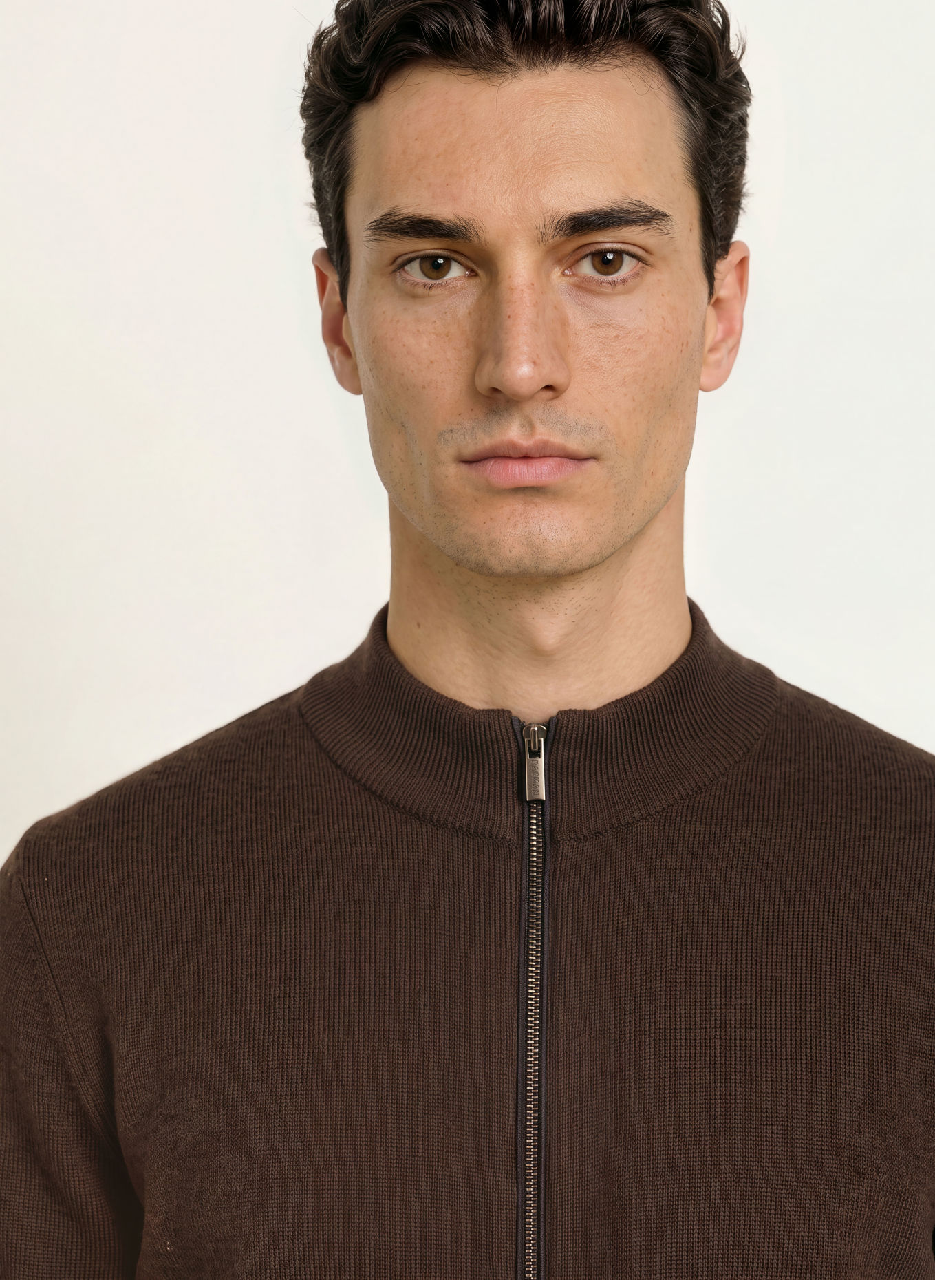 RAGMAN Cardigan: DARK BROWN