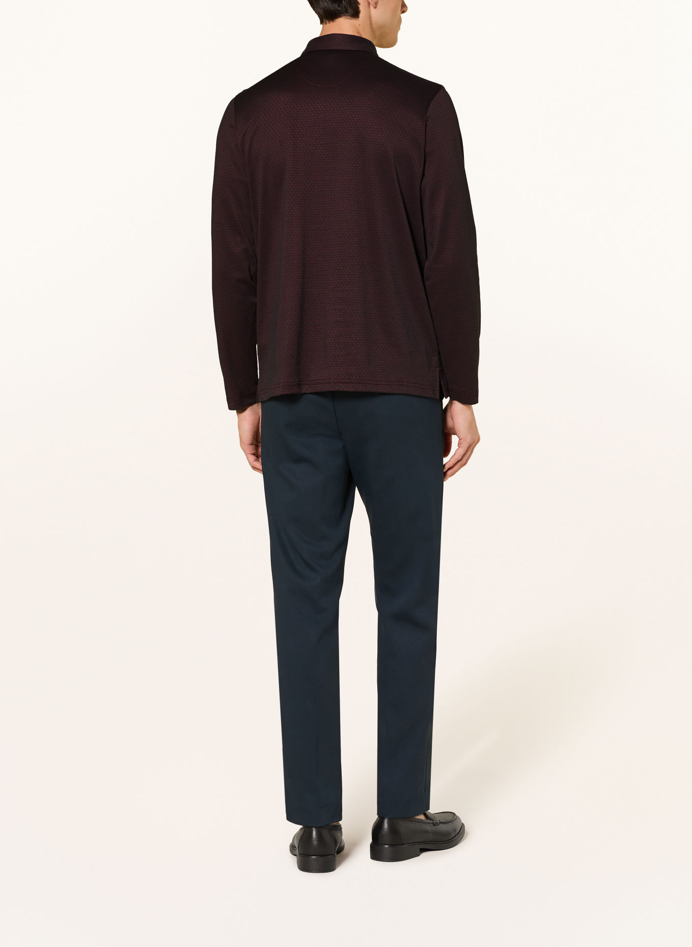 RAGMAN Jersey-poloshirt: MØRKERØD / MØRKEBLÅ