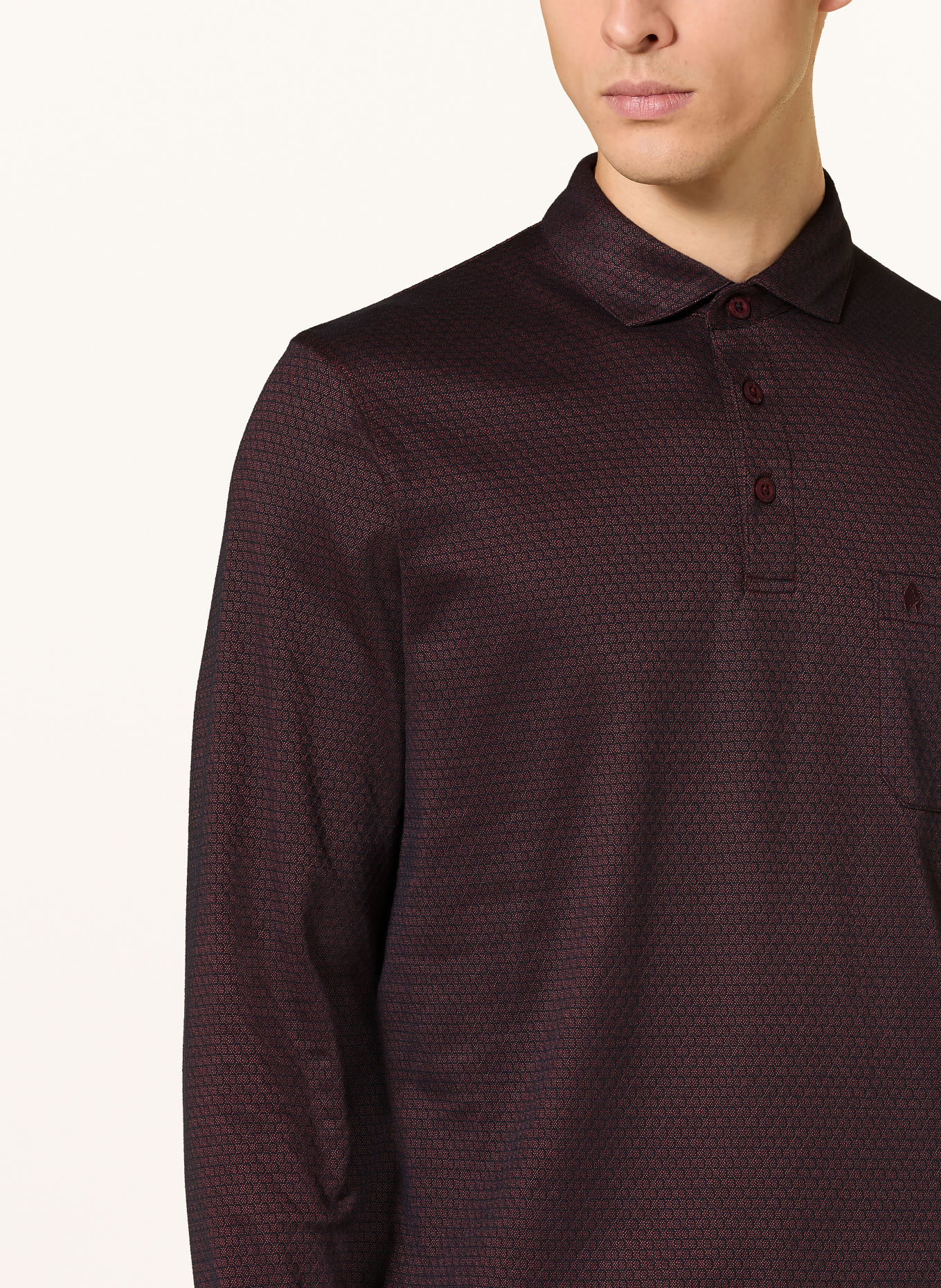 RAGMAN Jersey-poloshirt: MØRKERØD / MØRKEBLÅ