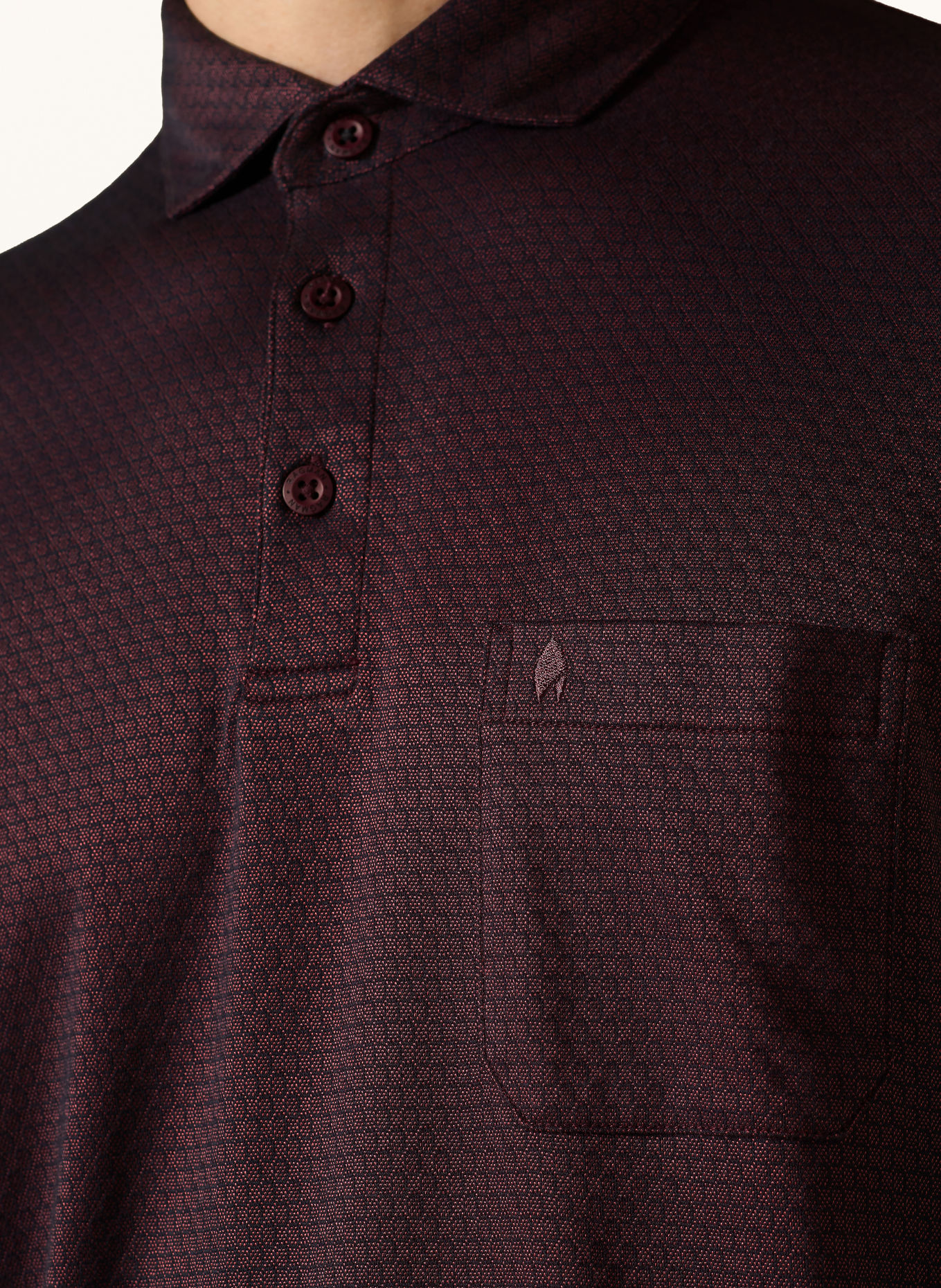 RAGMAN Jersey-poloshirt: MØRKERØD / MØRKEBLÅ