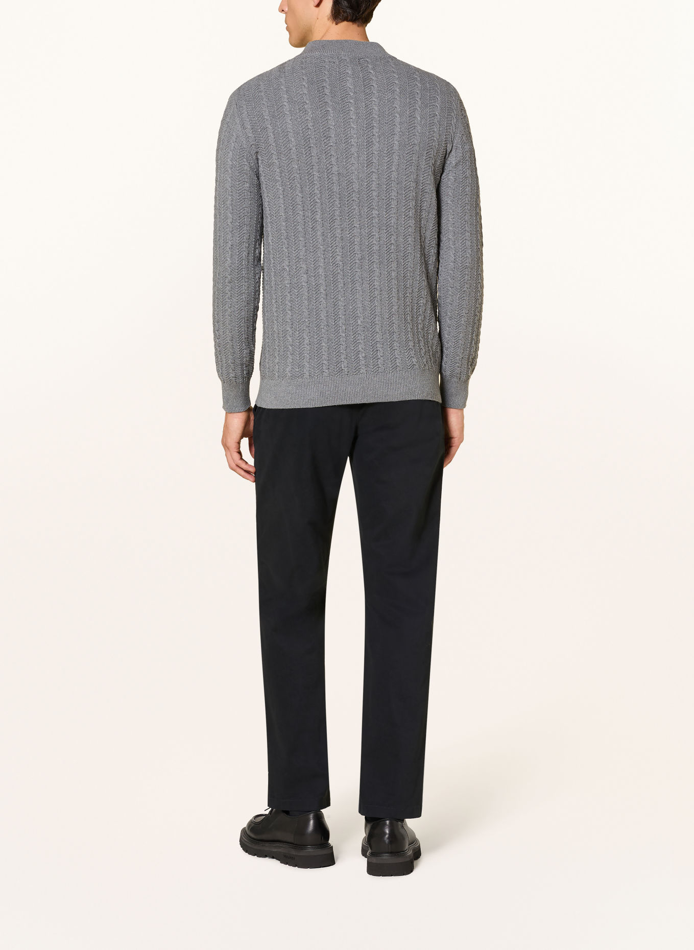 RAGMAN Half-zip sweater: GRAY