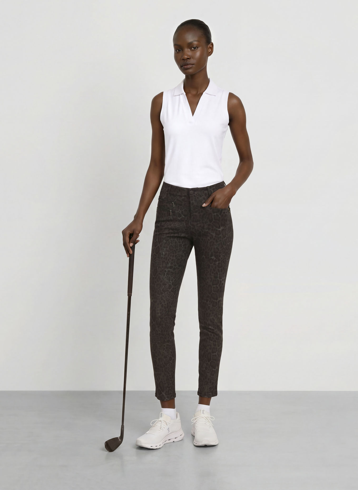 ALBERTO Pantalon de golf TINA: NOIR / GRIS FONCÉ / GRIS