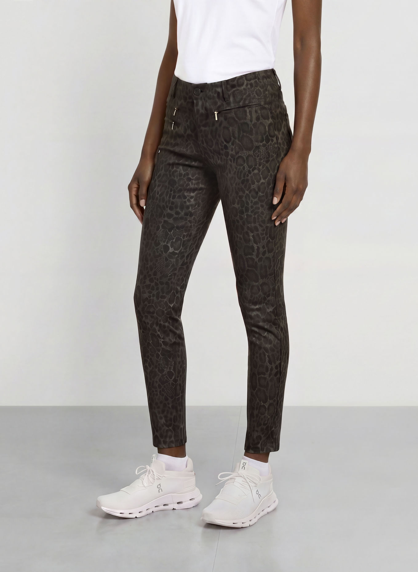 ALBERTO Pantalon de golf TINA: NOIR / GRIS FONCÉ / GRIS