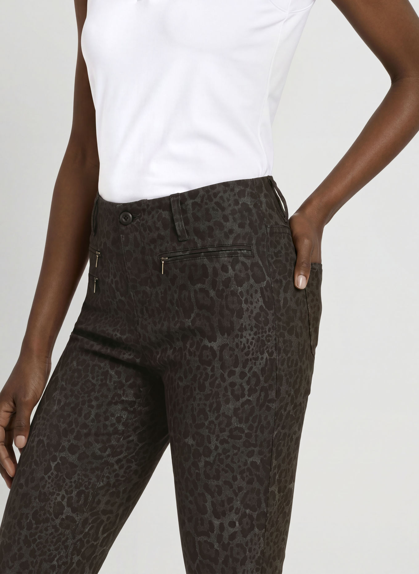 ALBERTO Pantalon de golf TINA: NOIR / GRIS FONCÉ / GRIS