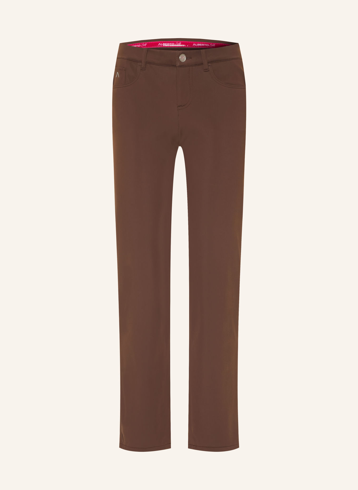 ALBERTO ANJA Golf Pants: DARK BROWN