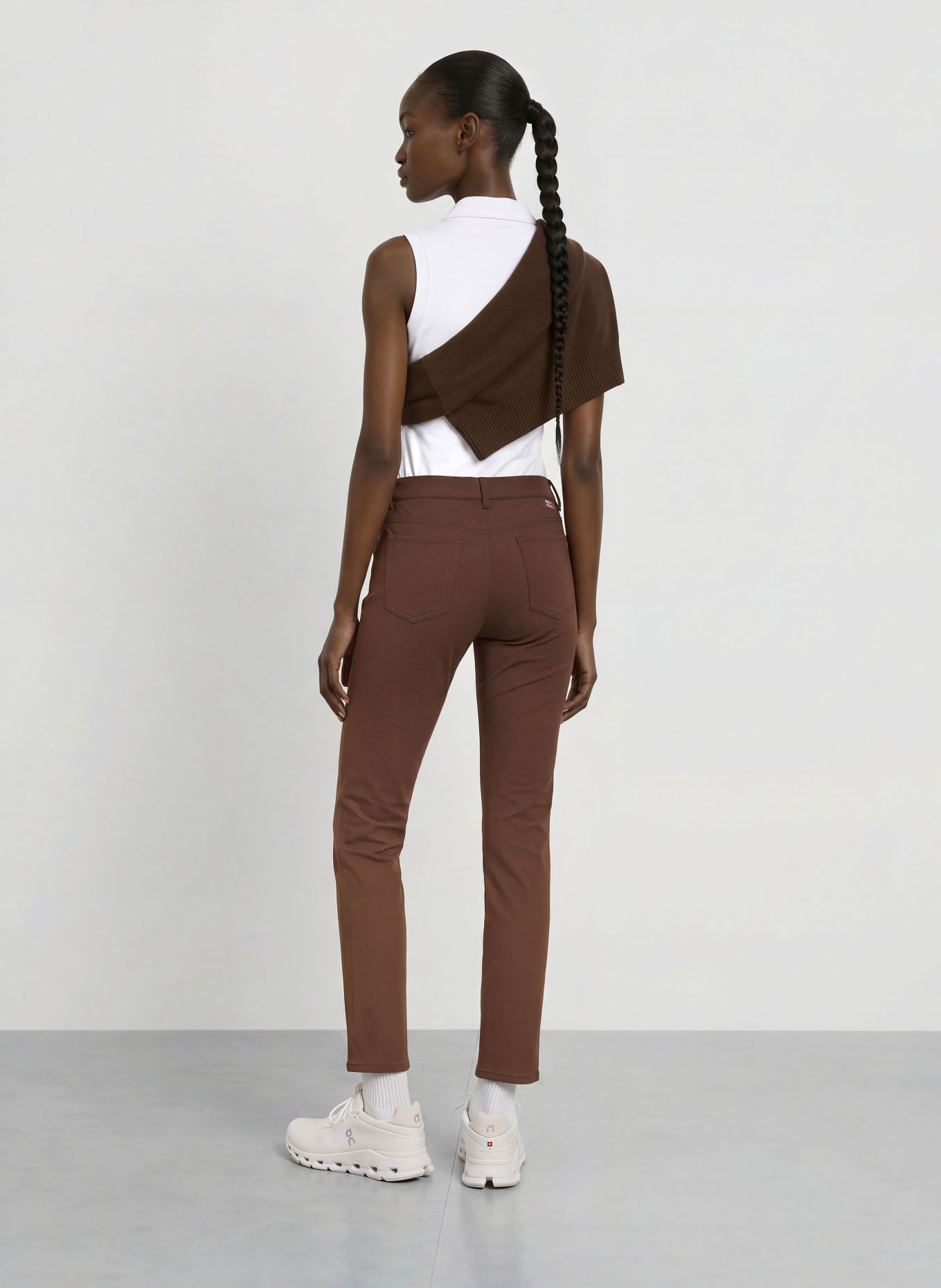 ALBERTO ANJA Golf Pants: DARK BROWN