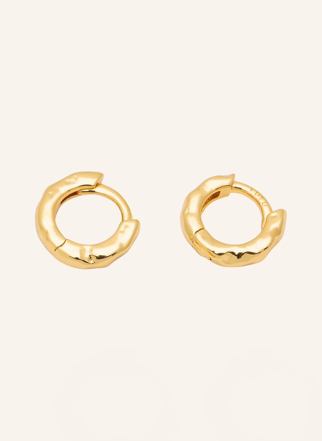 LULU Copenhagen Creolen BASIC ROUGH HOOPS: GOLD