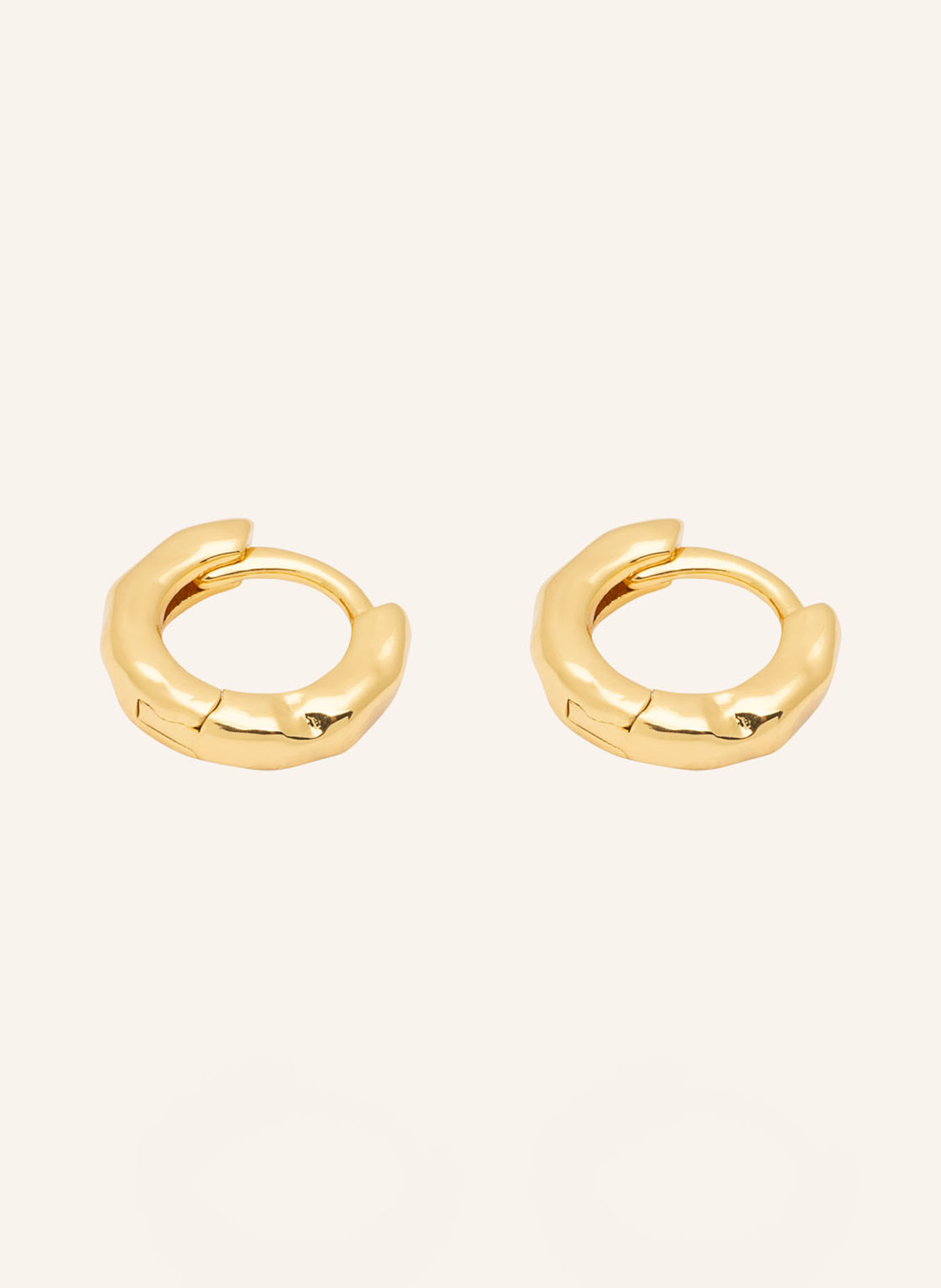 LULU Copenhagen Creolen BASIC ROUGH HOOPS: GOLD