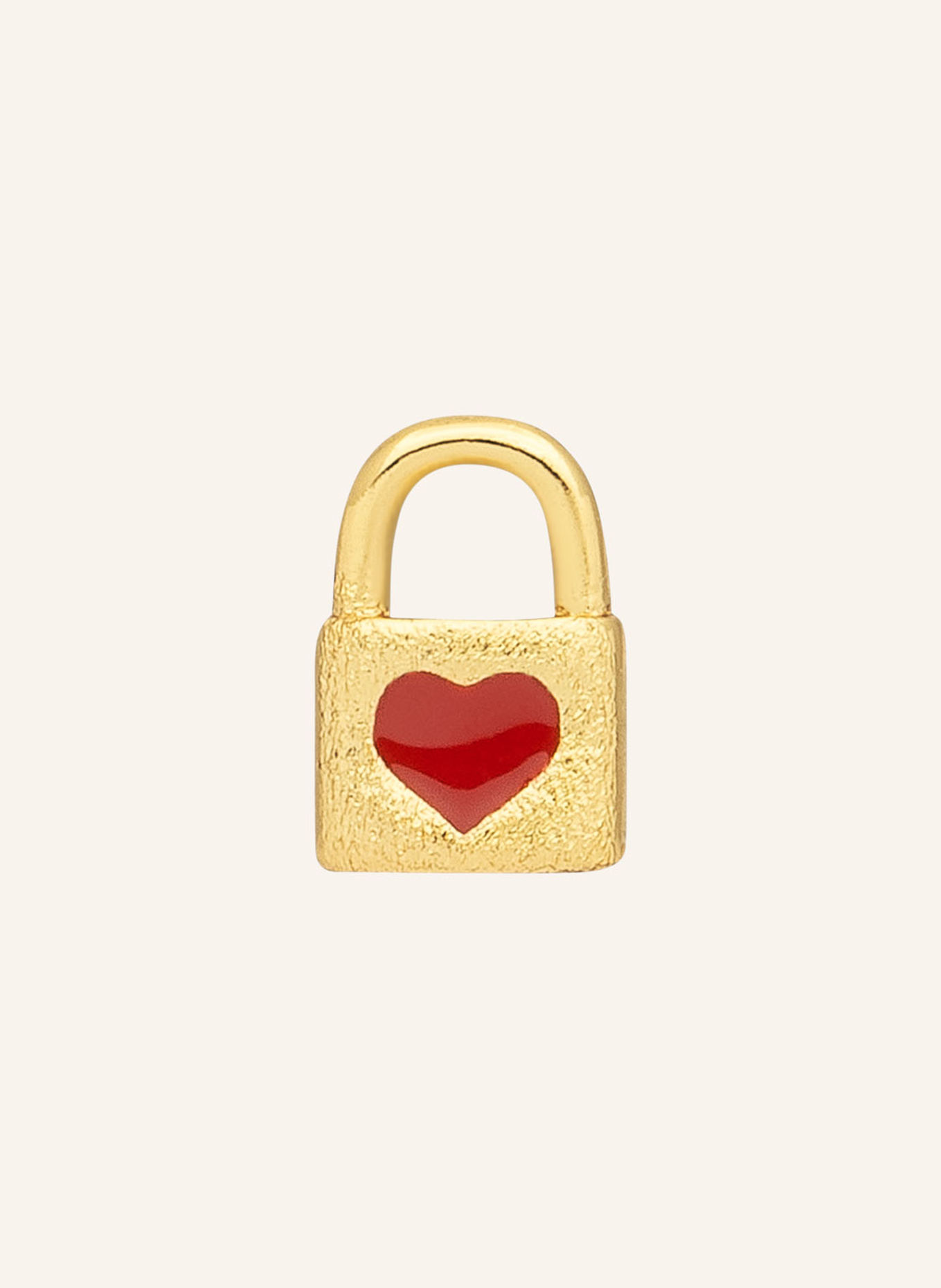 LULU Copenhagen Ohrstecker LOVE LOCK: GOLD / ROT