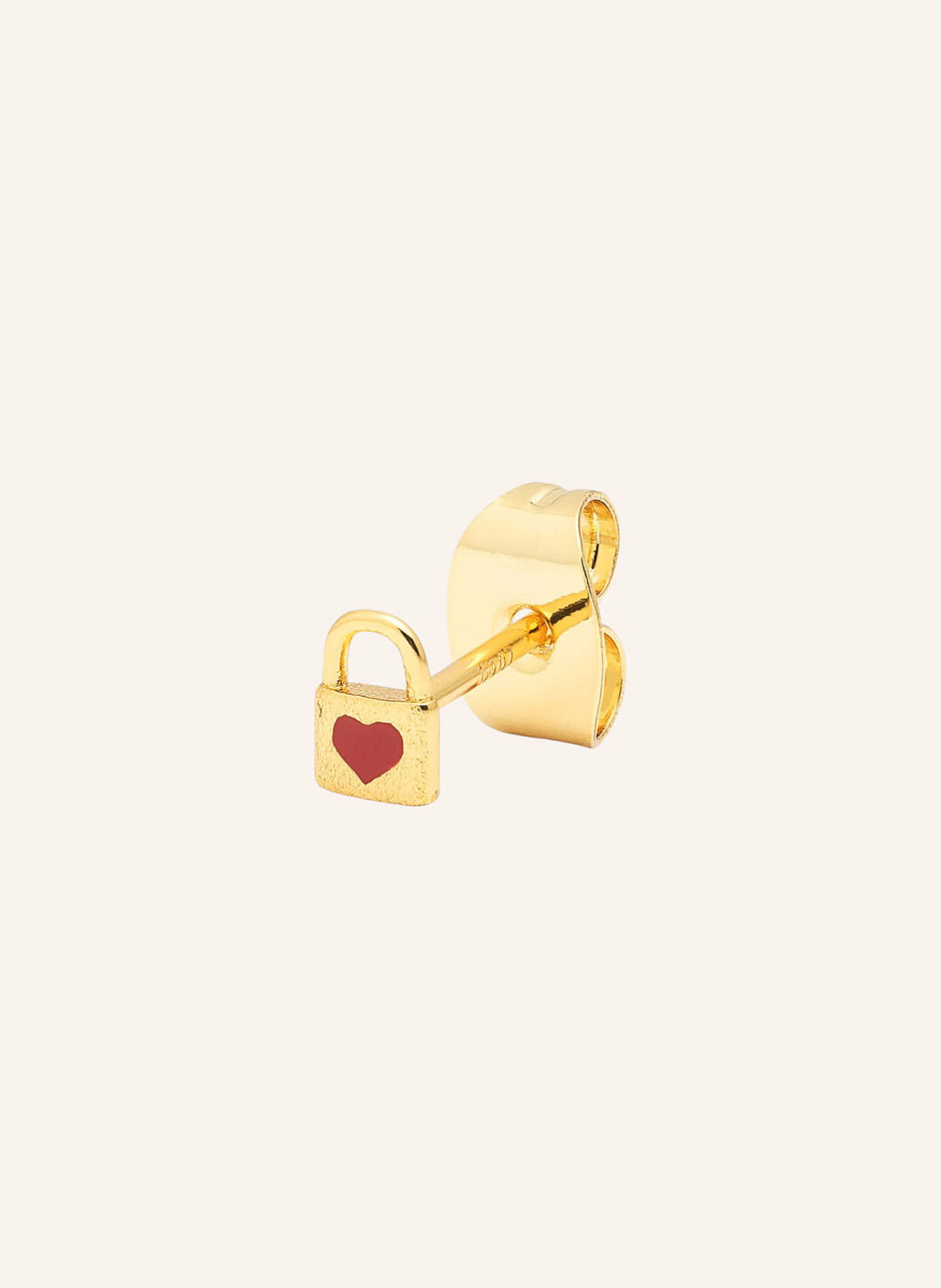 LULU Copenhagen Ohrstecker LOVE LOCK: GOLD / ROT