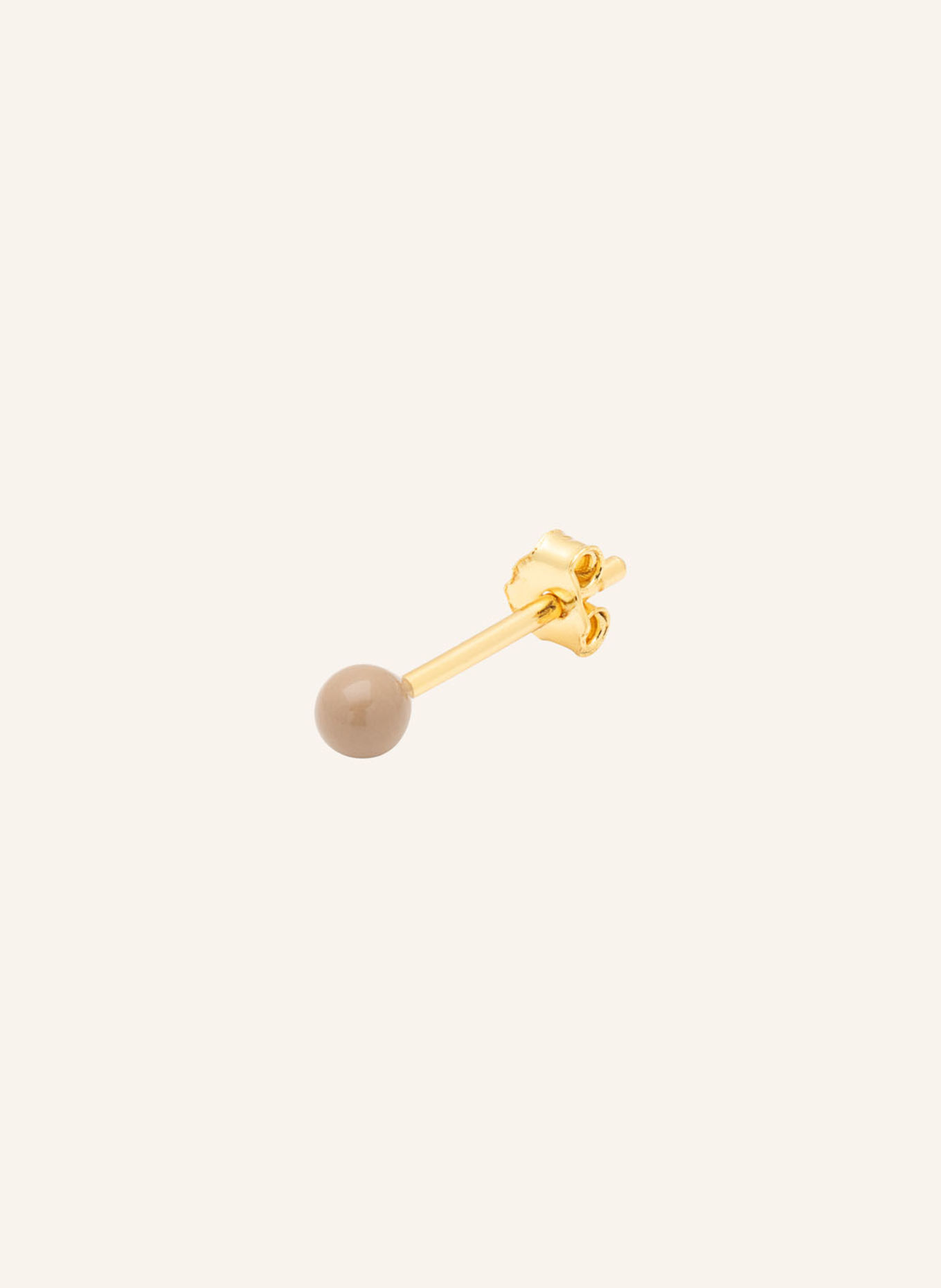 LULU Copenhagen Ohrstecker COLOR BALL: GOLD / BRAUN