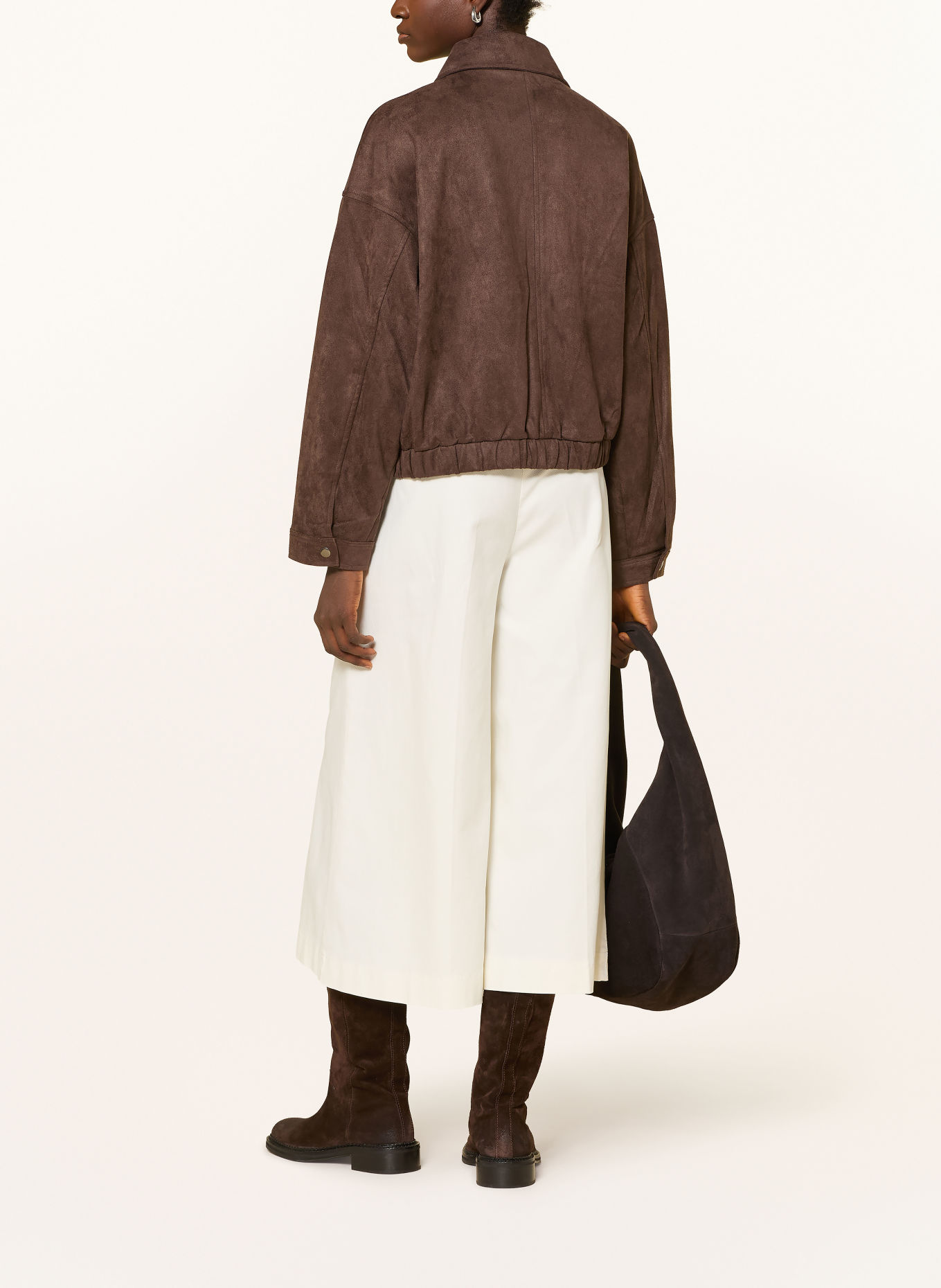 darling harbour Veste aspect cuir: DARK BROWN