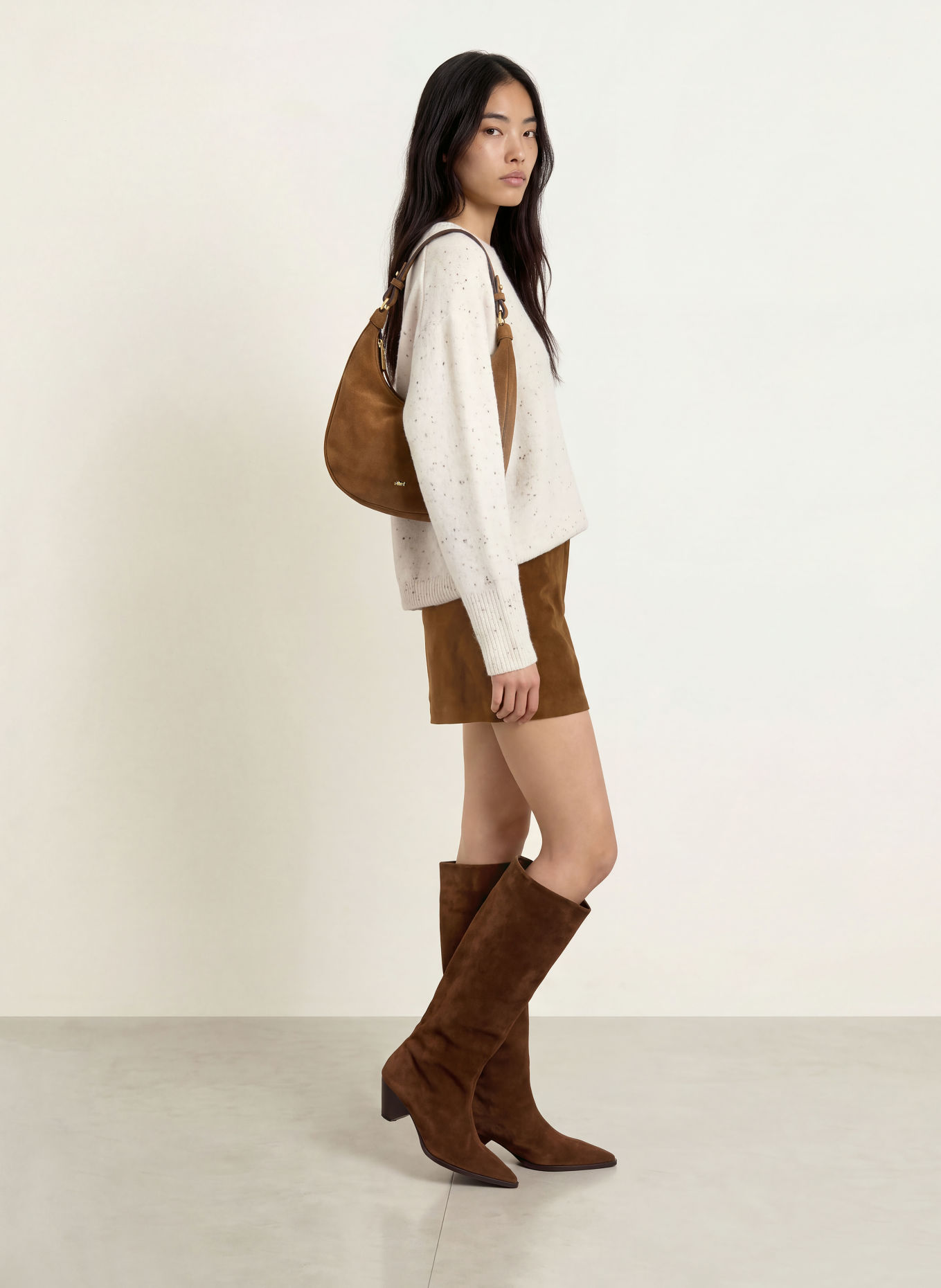 MARELLA Pull MLLALCALI: BLANC / MARRON / GRIS