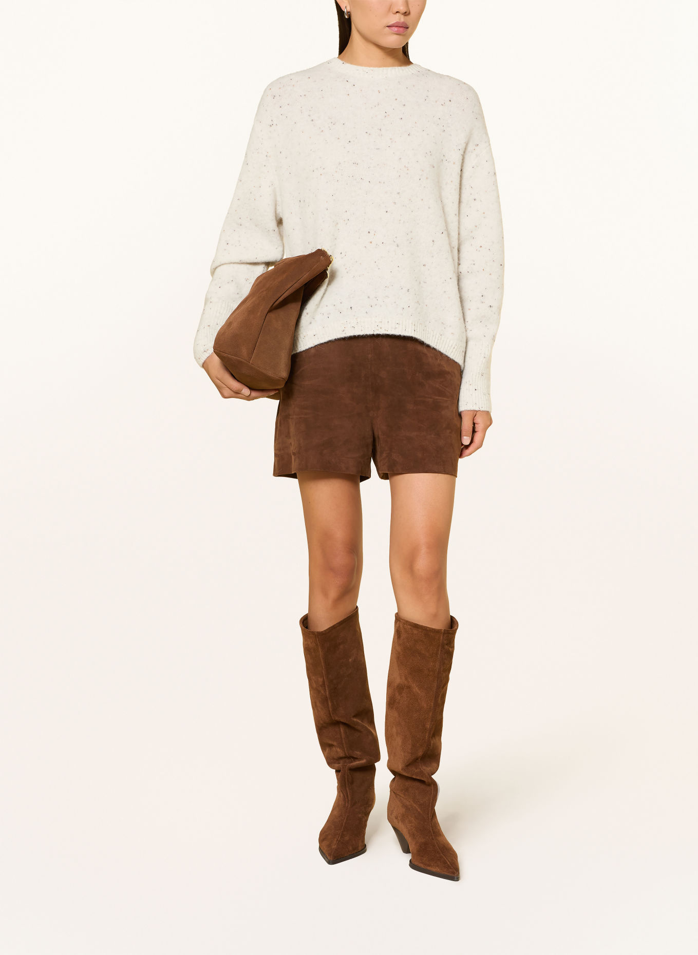MARELLA Pull MLLALCALI: BLANC / MARRON / GRIS