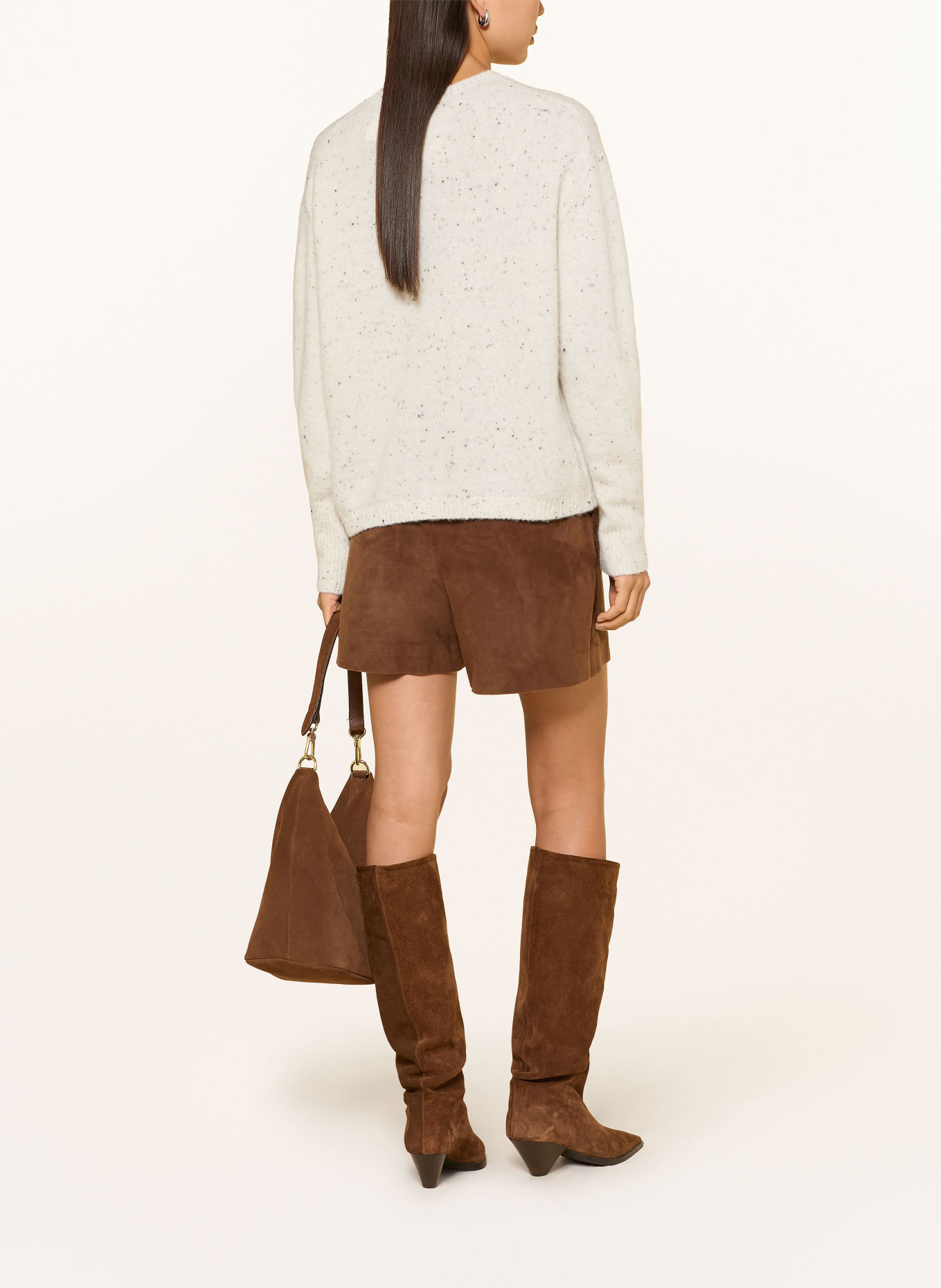 MARELLA Pull MLLALCALI: BLANC / MARRON / GRIS