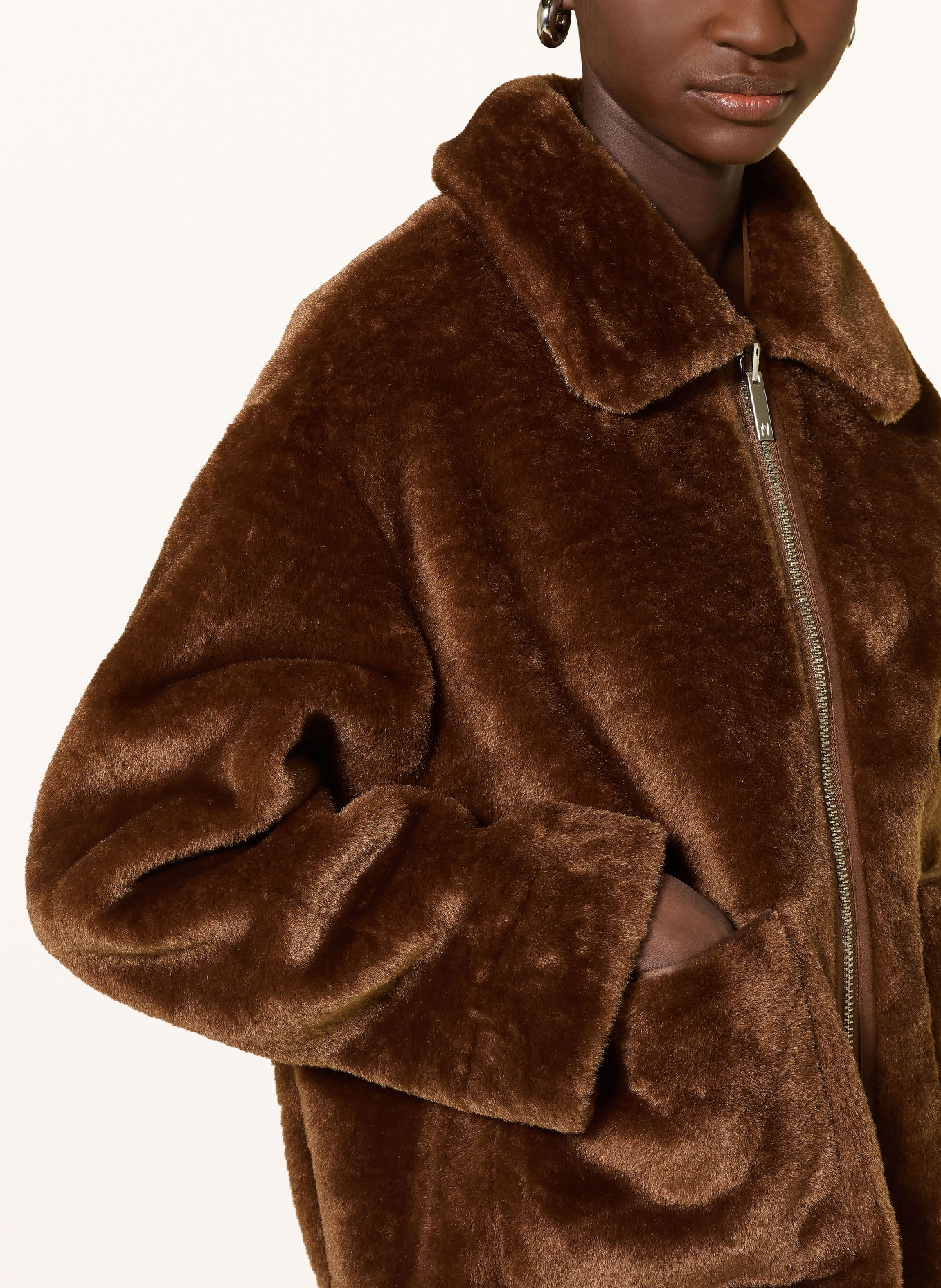 MARELLA Kunstfell-Jacke NUVOLE zum Wenden: BRAUN