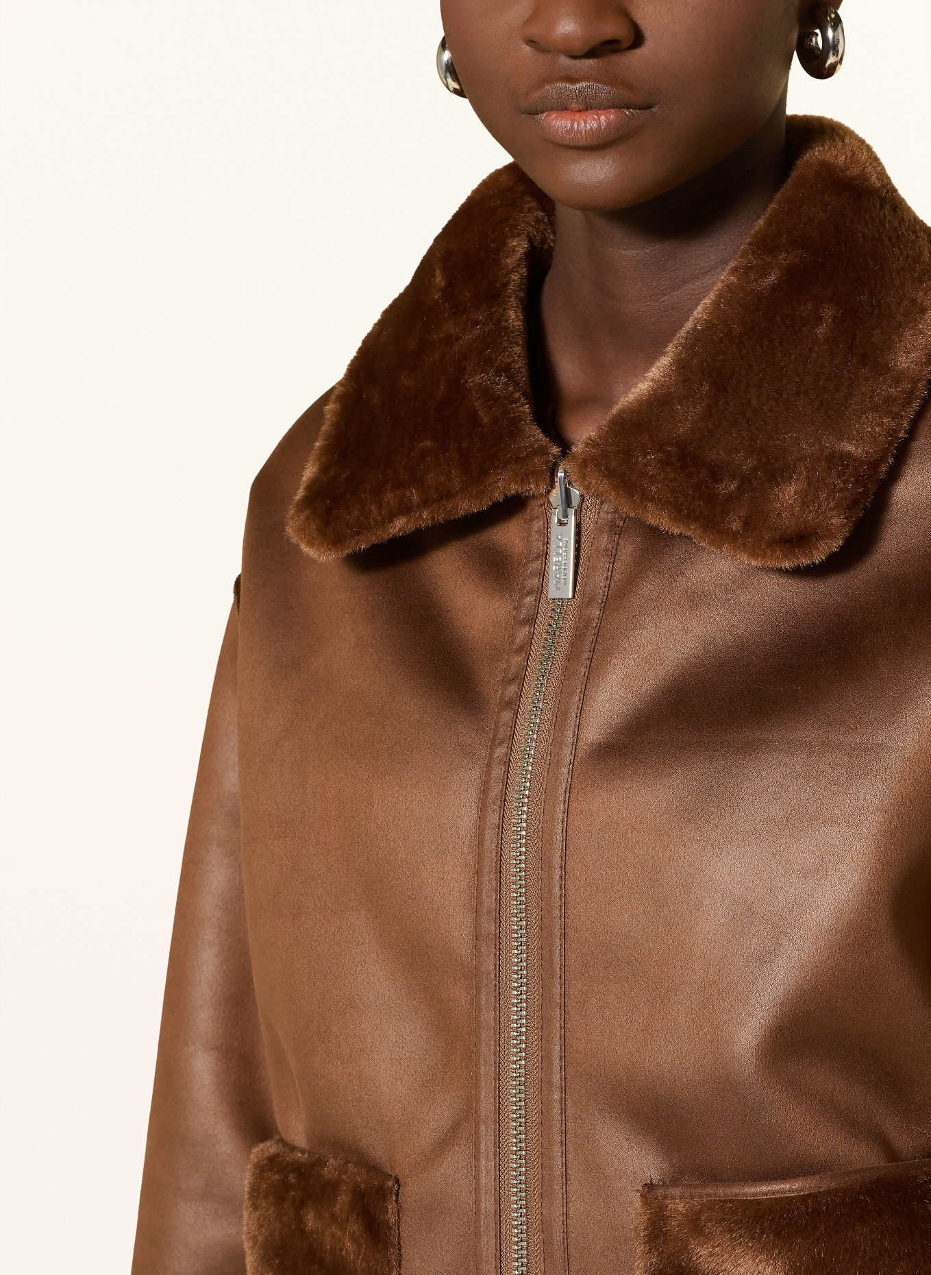 MARELLA Kunstfell-Jacke NUVOLE zum Wenden: BRAUN