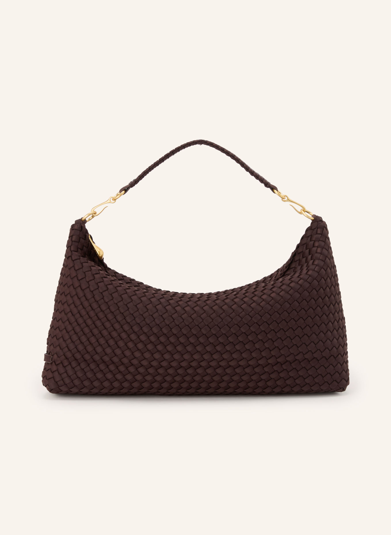 Naghedi Sac à main PORTO HALF MOON MEDIUM: MARRON FONCÉ