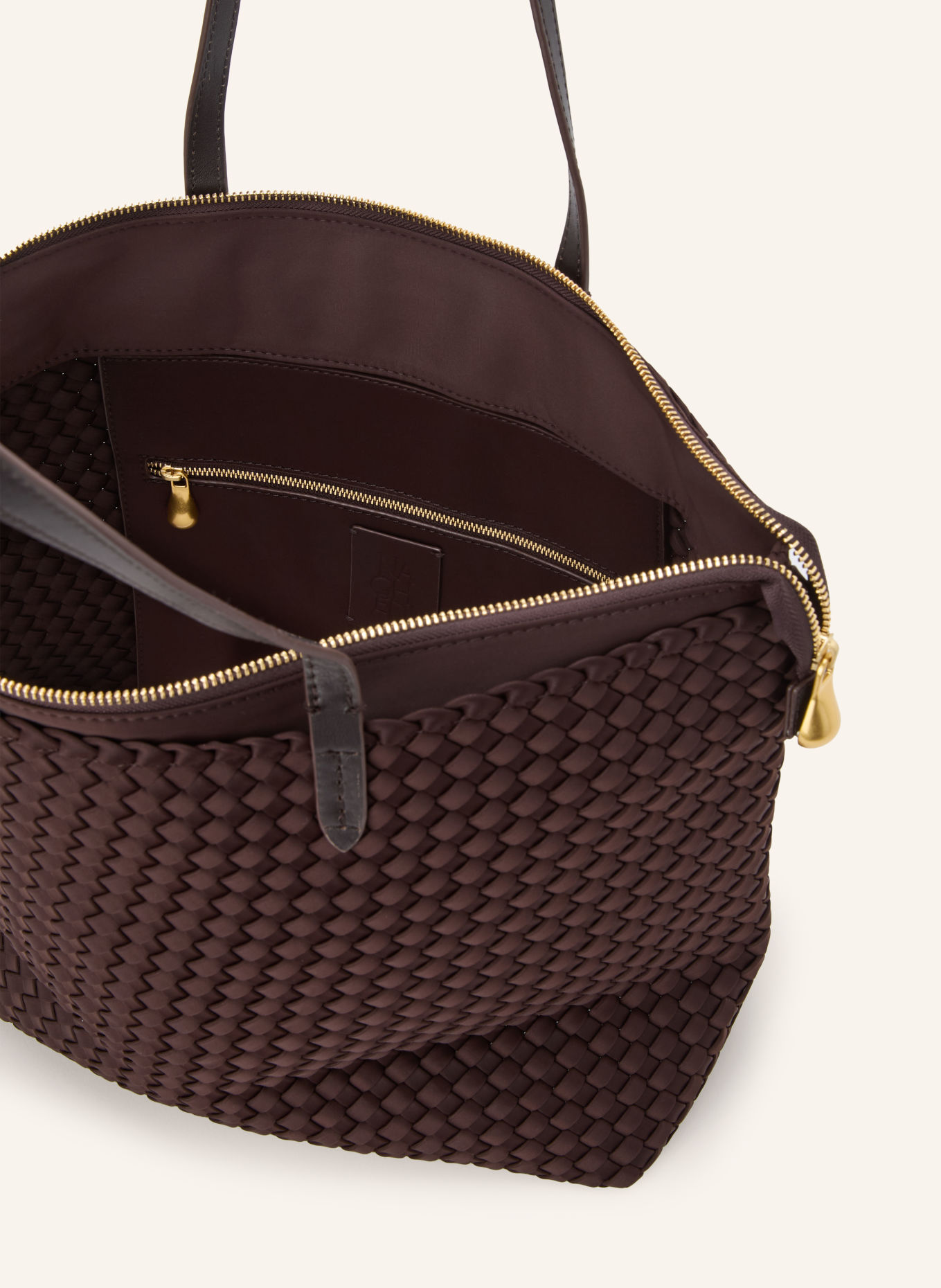Naghedi Sac cabas JET SETTER SMALL: MARRON FONCÉ