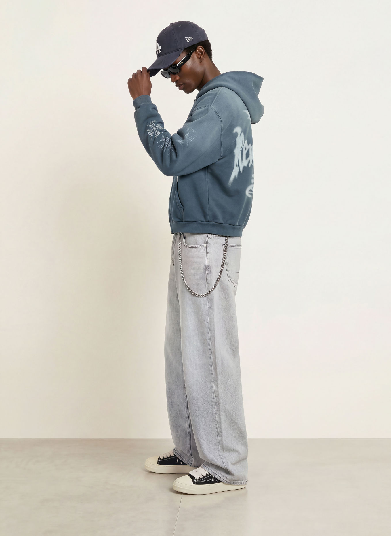 REPRESENT Sweatjacke MH SHRUNKEN: BLAU / HELLBLAU