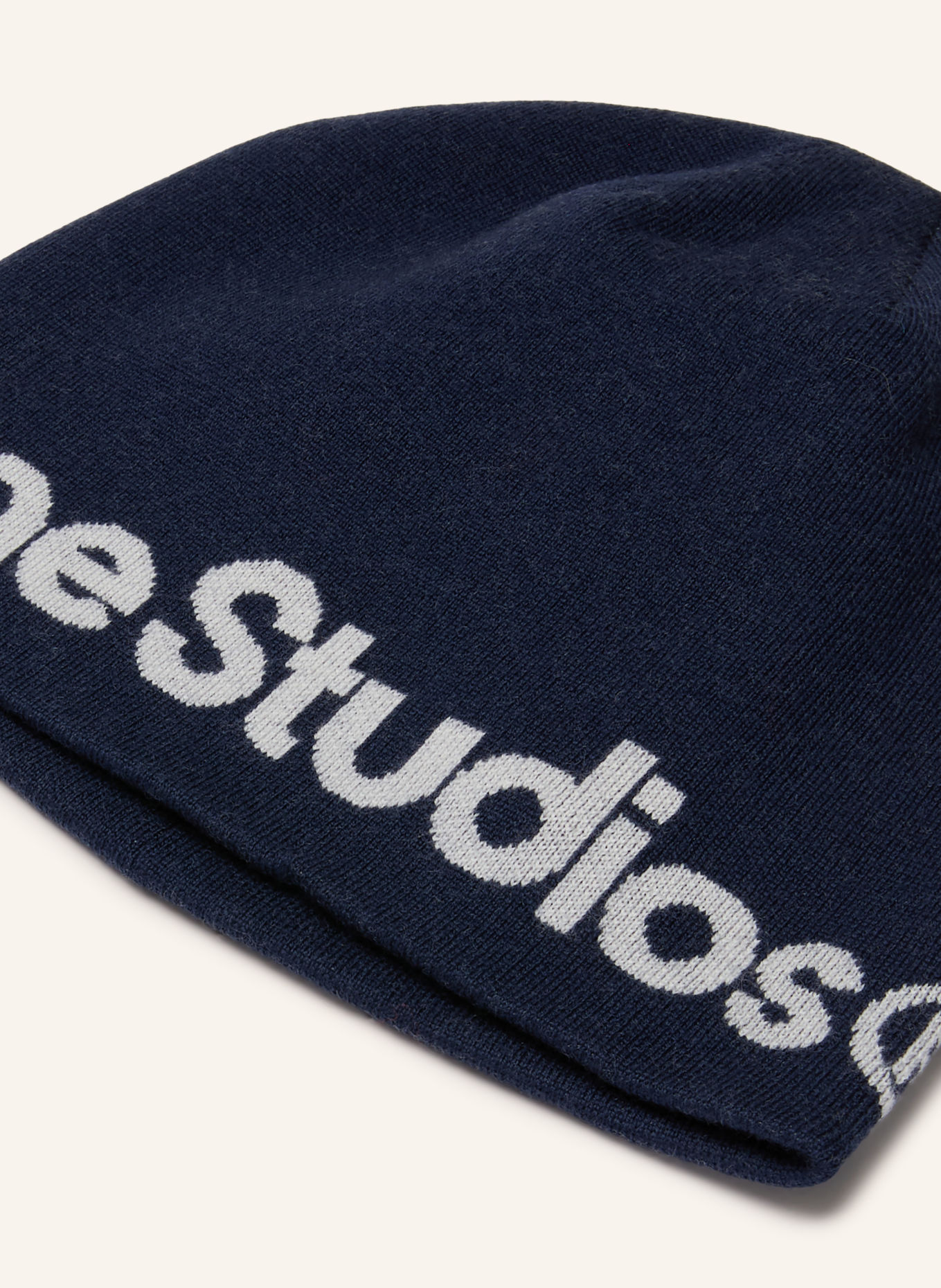 Acne Studios Czapka: GRANATOWY / BIAŁY