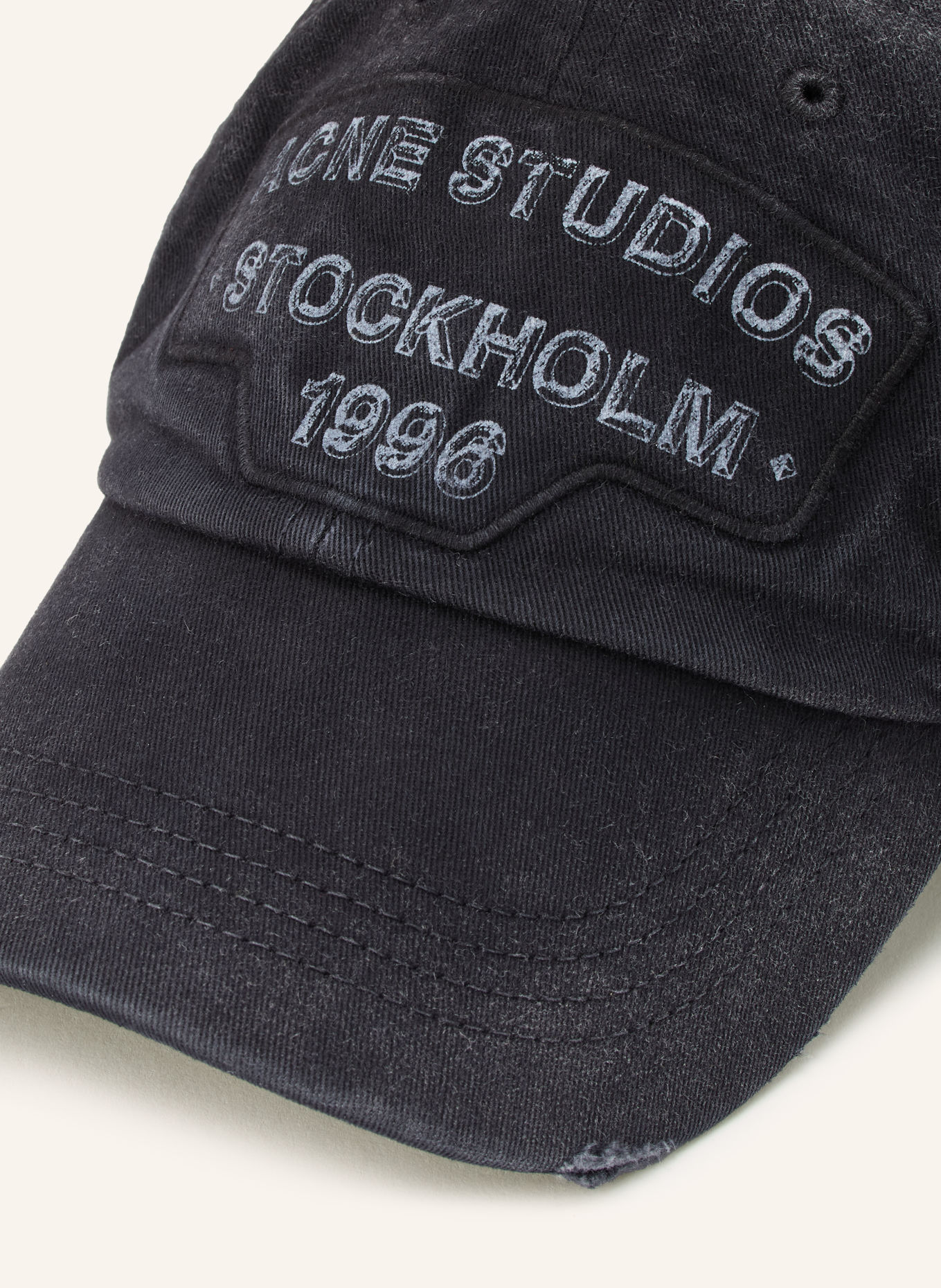 Acne Studios Șapcă din denim: NEGRU