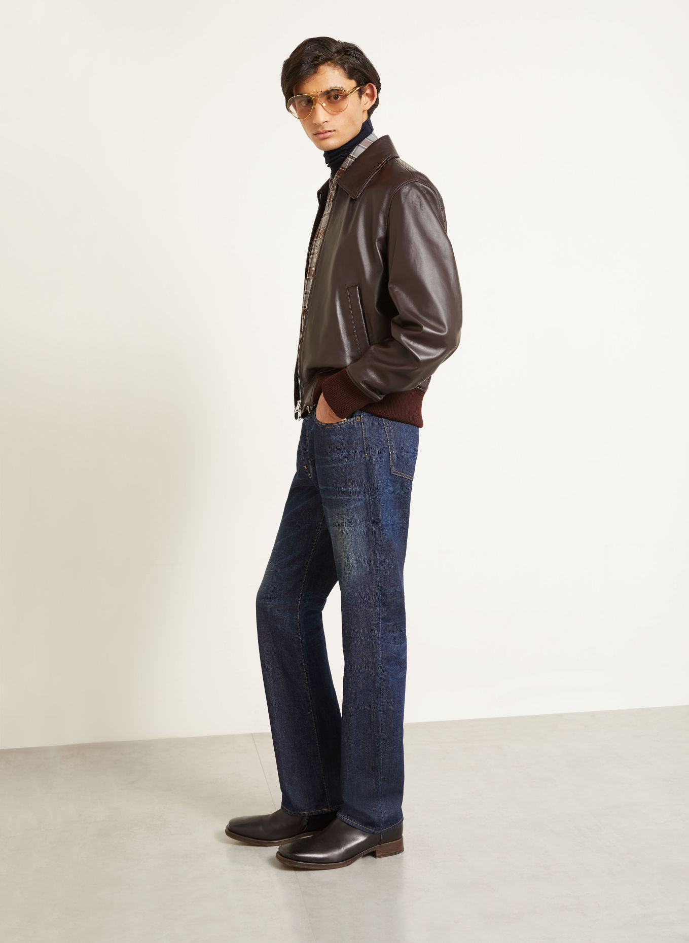 Acne Studios Jean coupe classique: 838 DARK BLUE