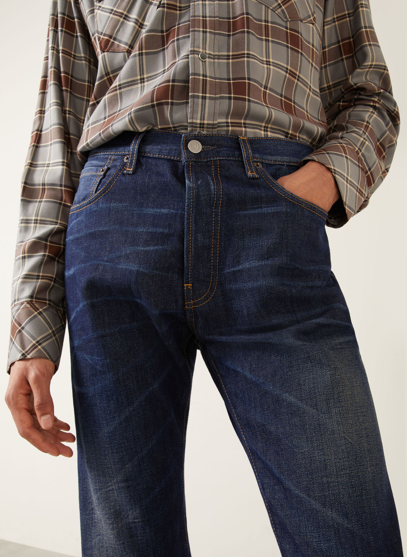 Acne Studios Jean coupe classique: 838 DARK BLUE