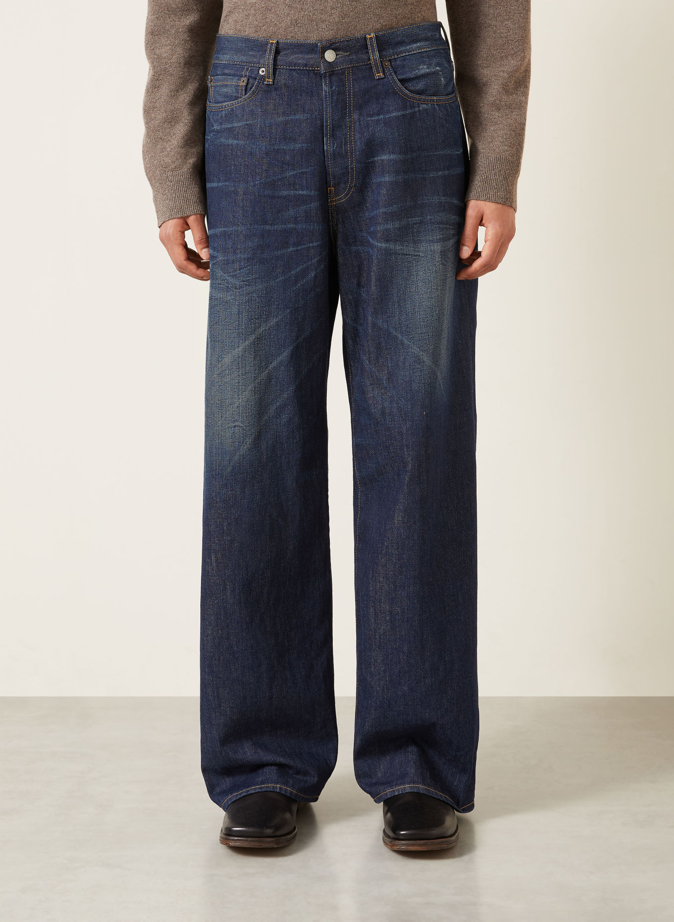 Acne Studios Jeans 1981 Tapered Fit: 838 DARK BLUE