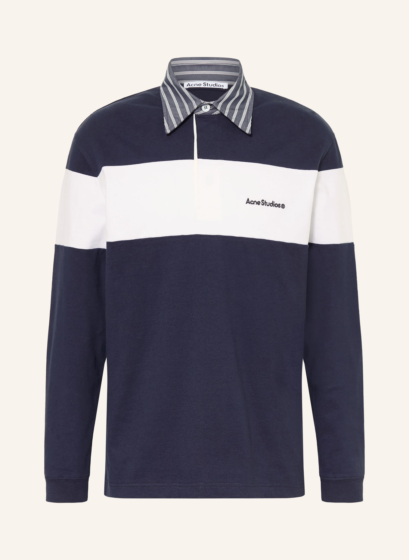 Acne Studios Sweat-Troyer: DUNKELBLAU / BLAUGRAU / WEISS