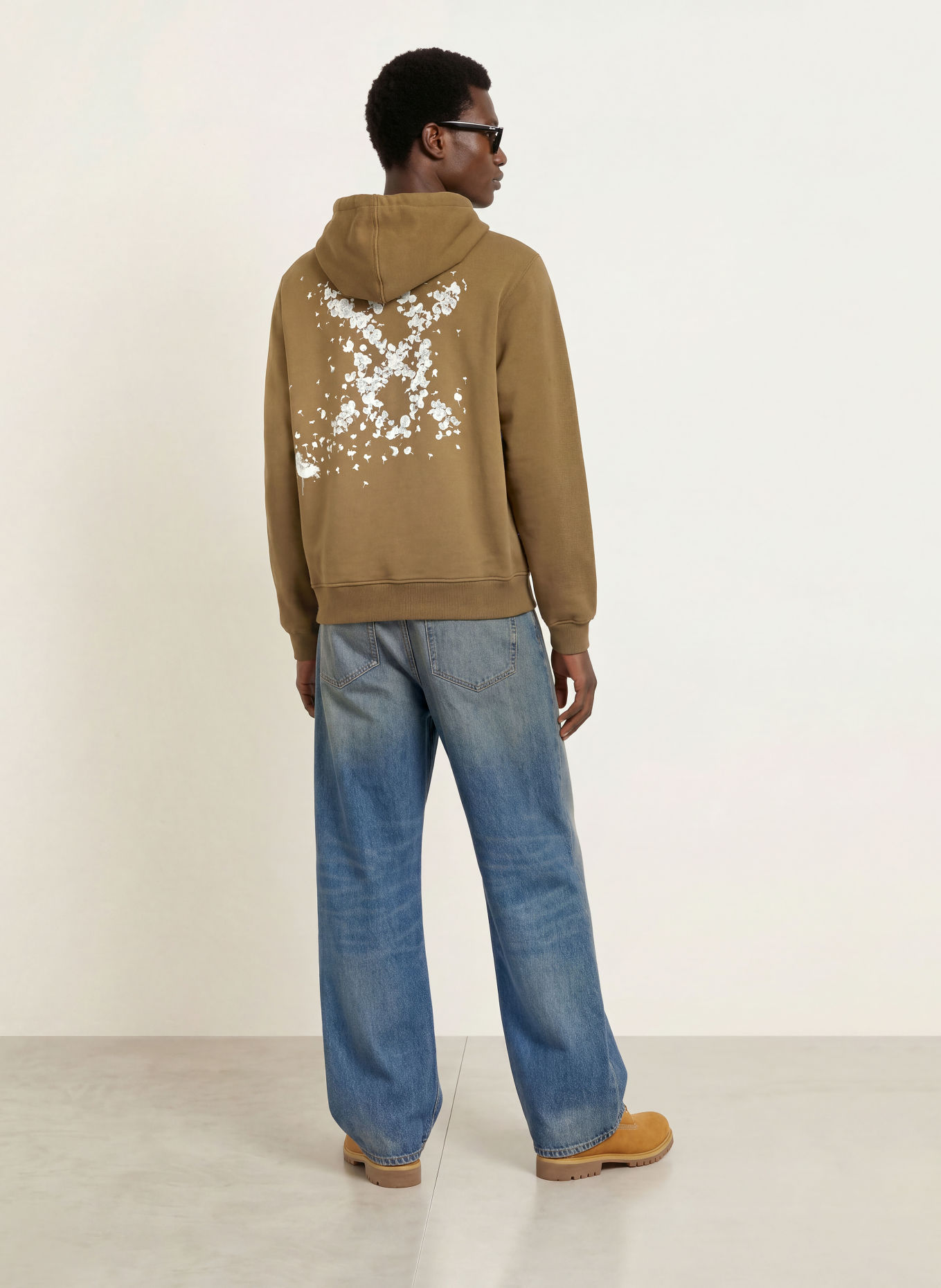 DAILY PAPER Hoodie: KAKI / LICHTBLAUW / WIT