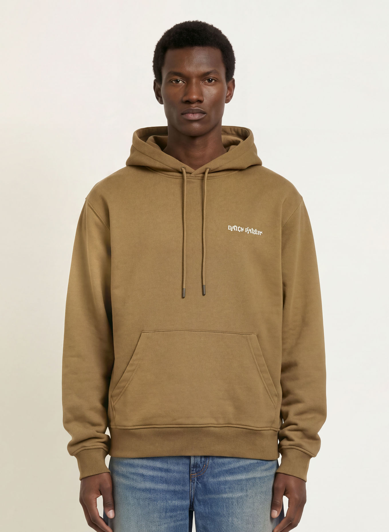 DAILY PAPER Hoodie: KAKI / LICHTBLAUW / WIT
