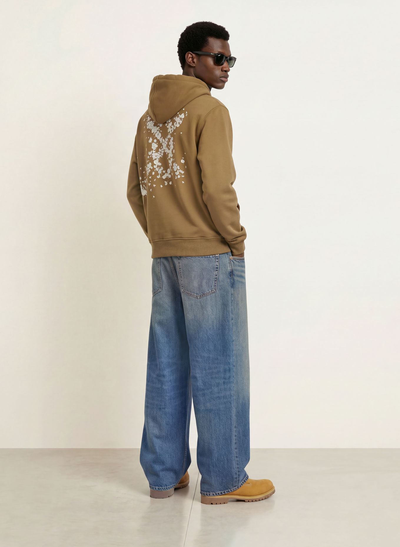 DAILY PAPER Hoodie: KAKI / LICHTBLAUW / WIT