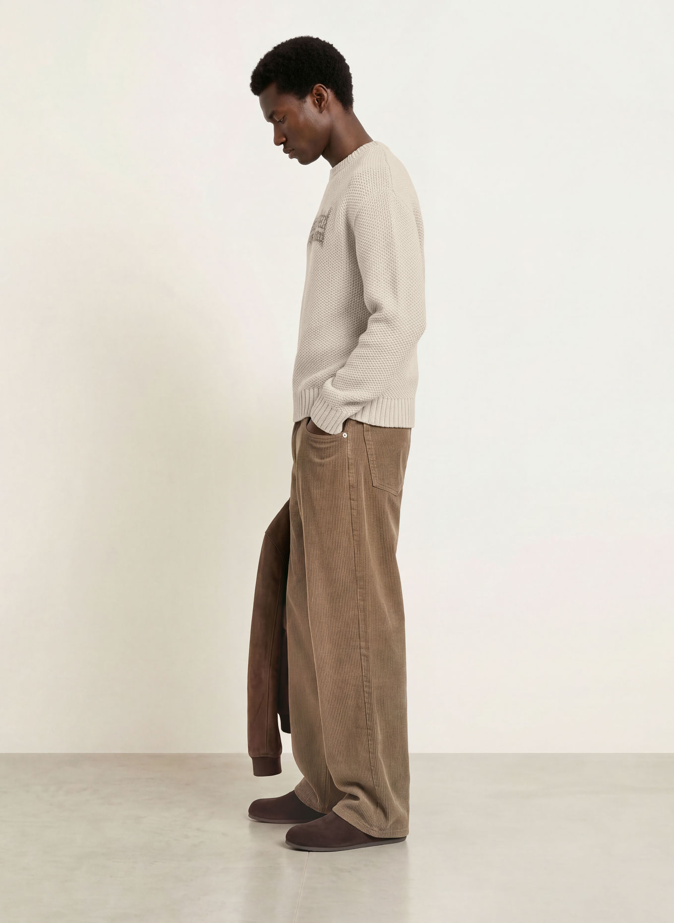 DAILY PAPER Pullover STAY INFORMED: HELLGRAU / DUNKELGRAU