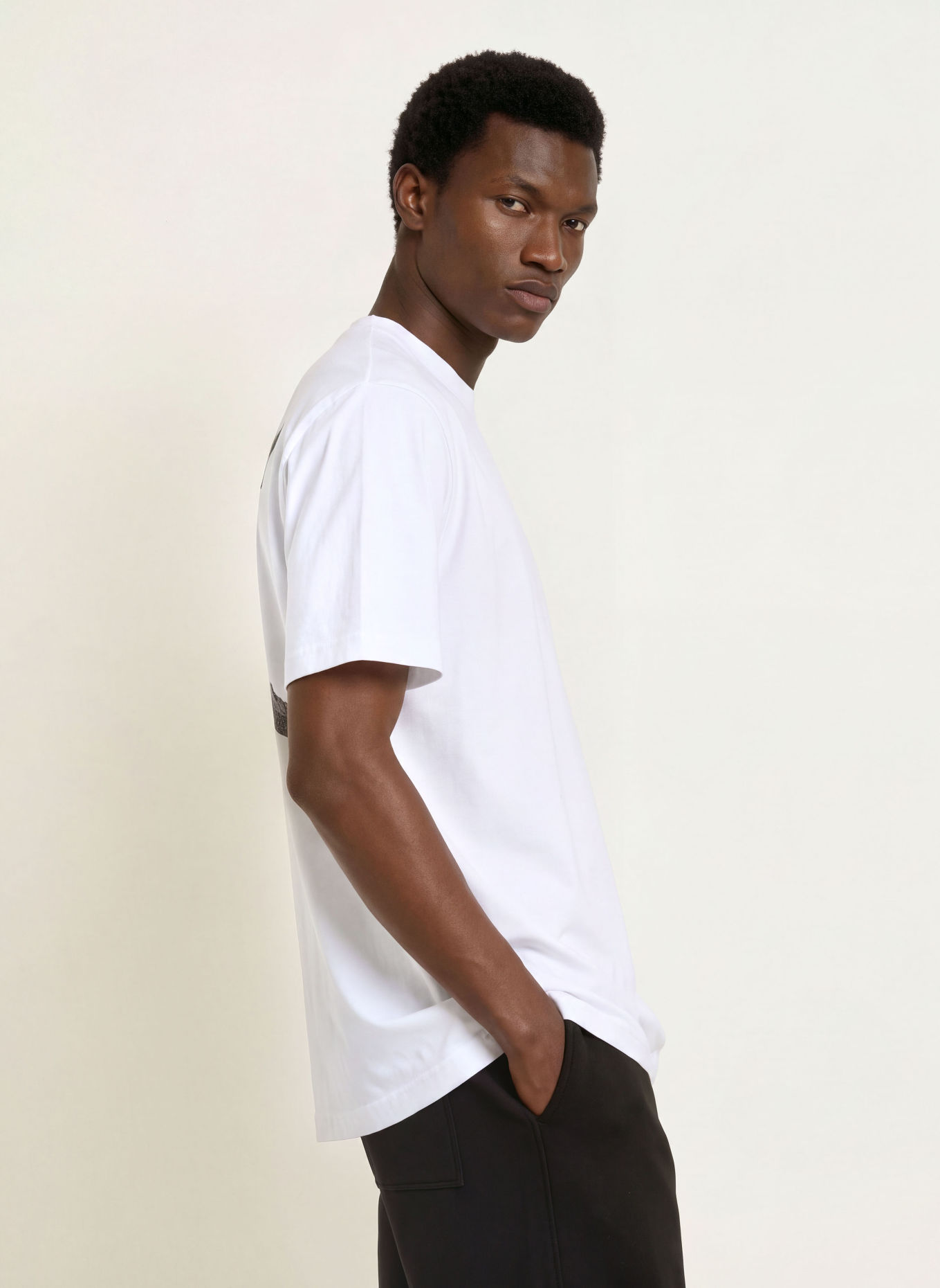 DAILY PAPER T-Shirt ORIGAMI SHIELD: WEISS / GRAU / SCHWARZ