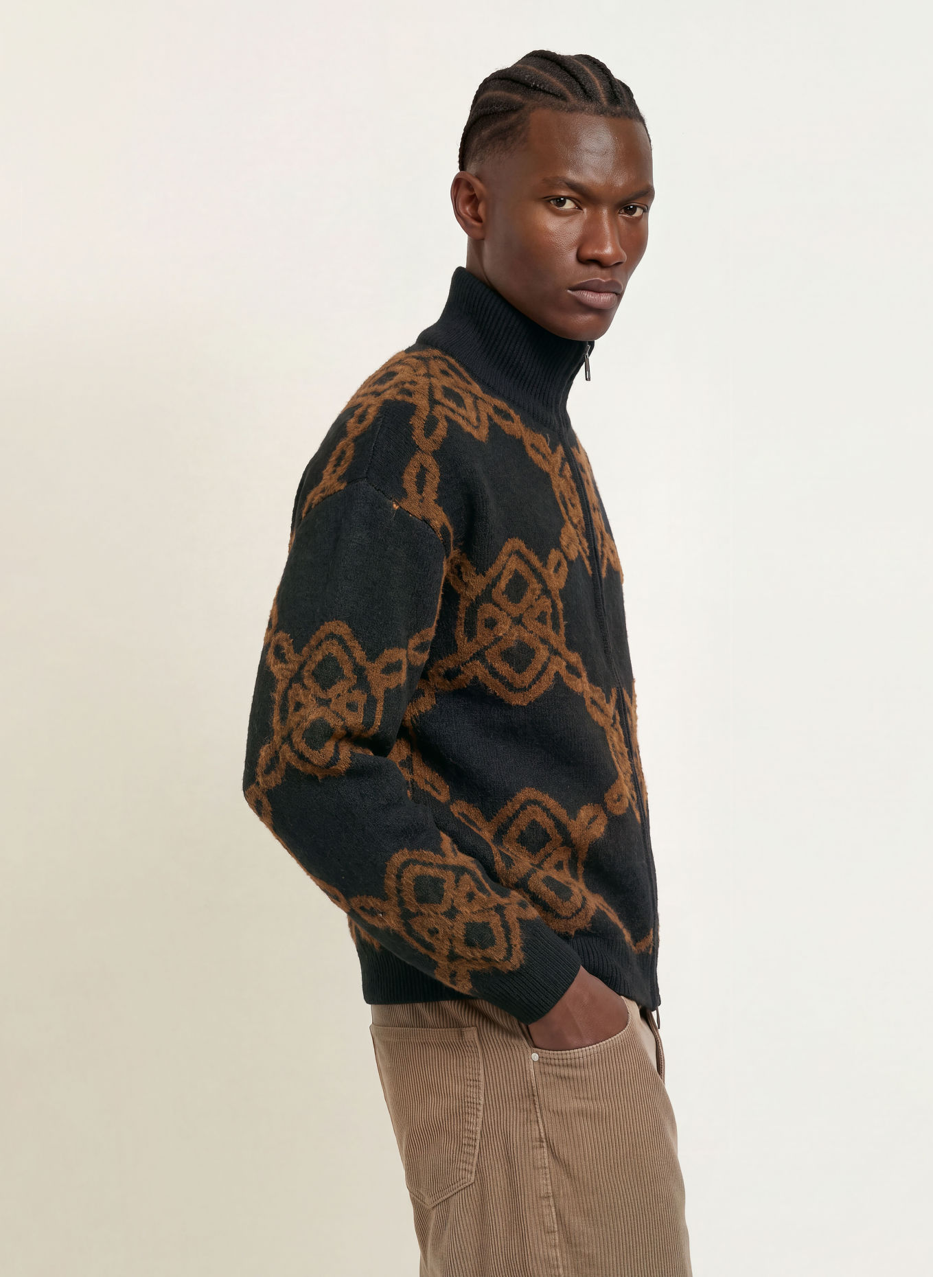 DAILY PAPER Vest SHIELD: ZWART / BRUIN